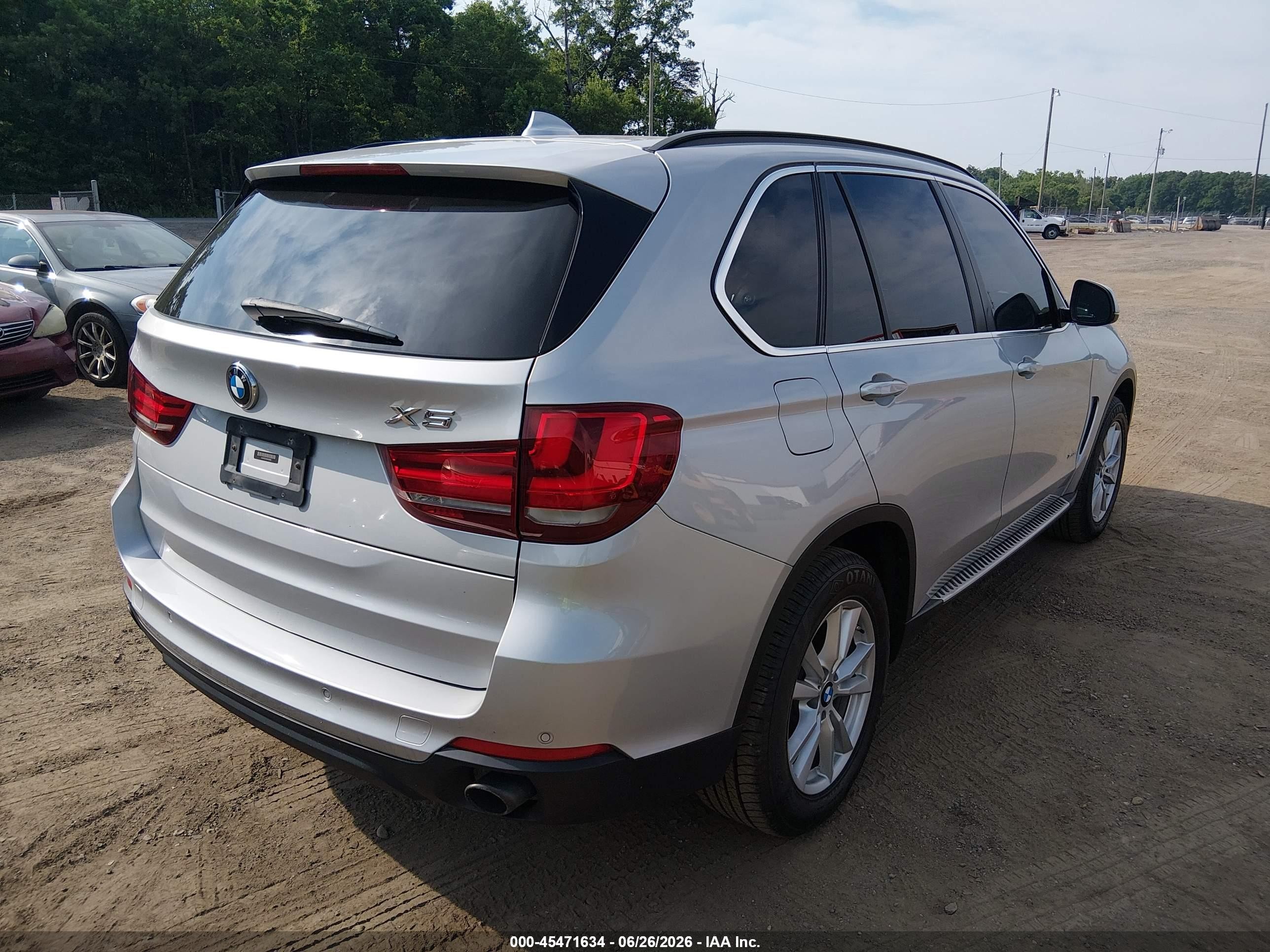 2015 Bmw X5 Xdrive35i Silver vin: 5UXKR0C56F0K63803