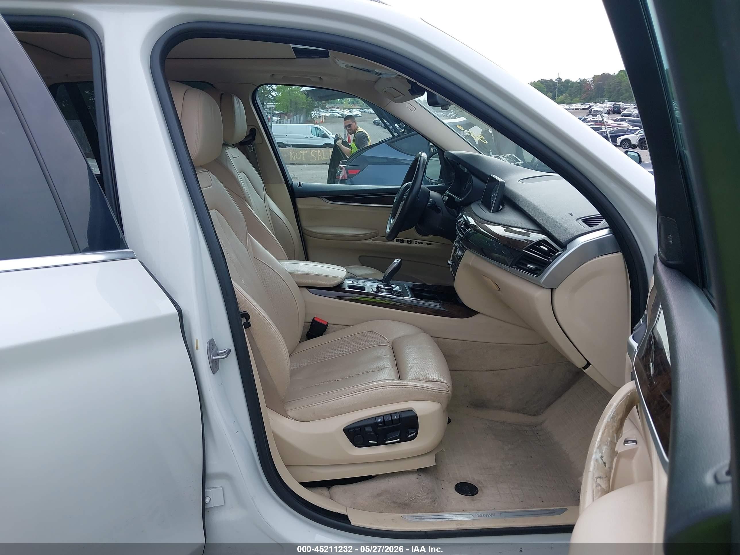 2015 Bmw X5 Xdrive35i White vin: 5UXKR0C56F0P03583