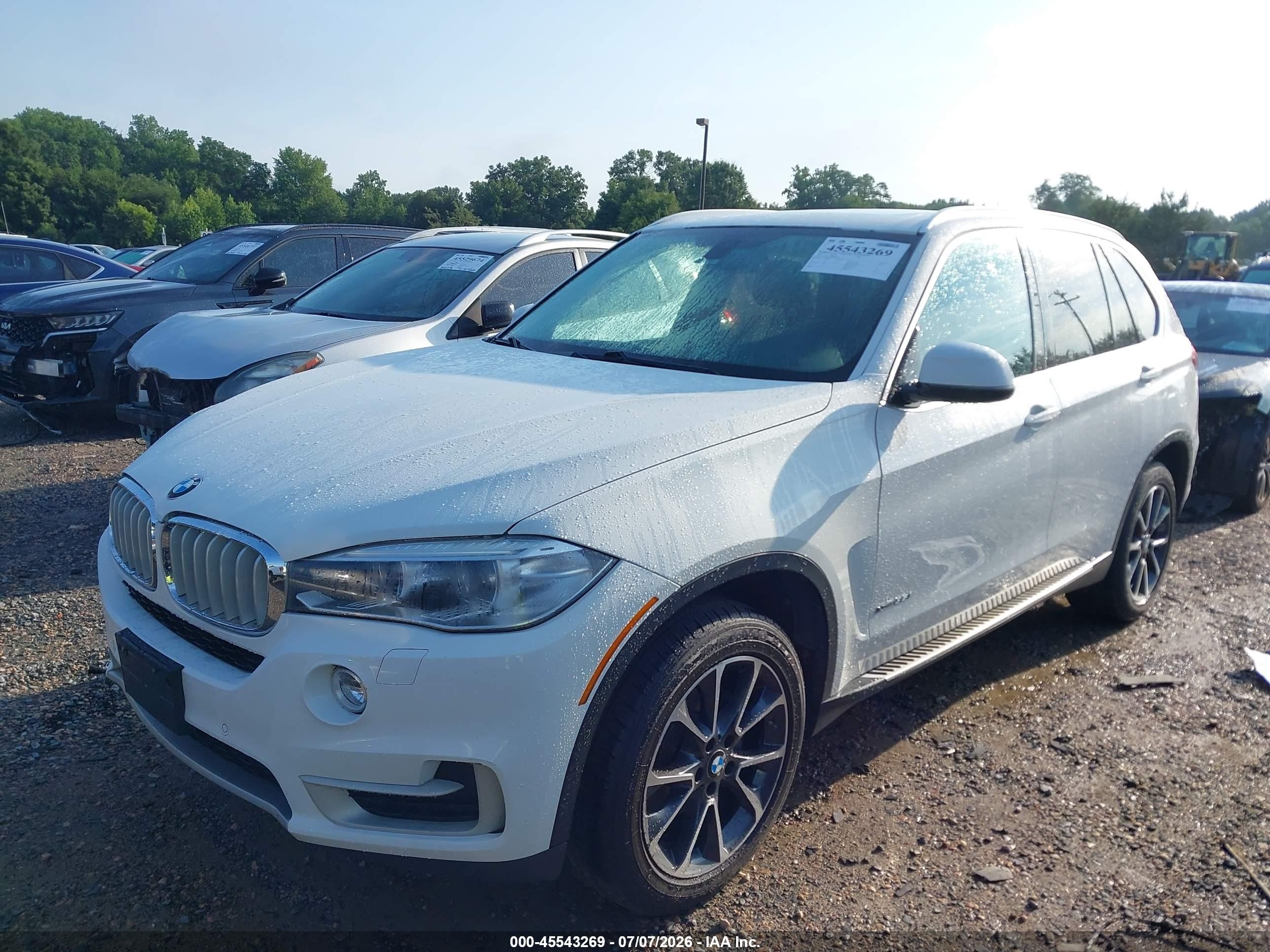 2015 Bmw X5 Xdrive35i White vin: 5UXKR0C56F0P05544