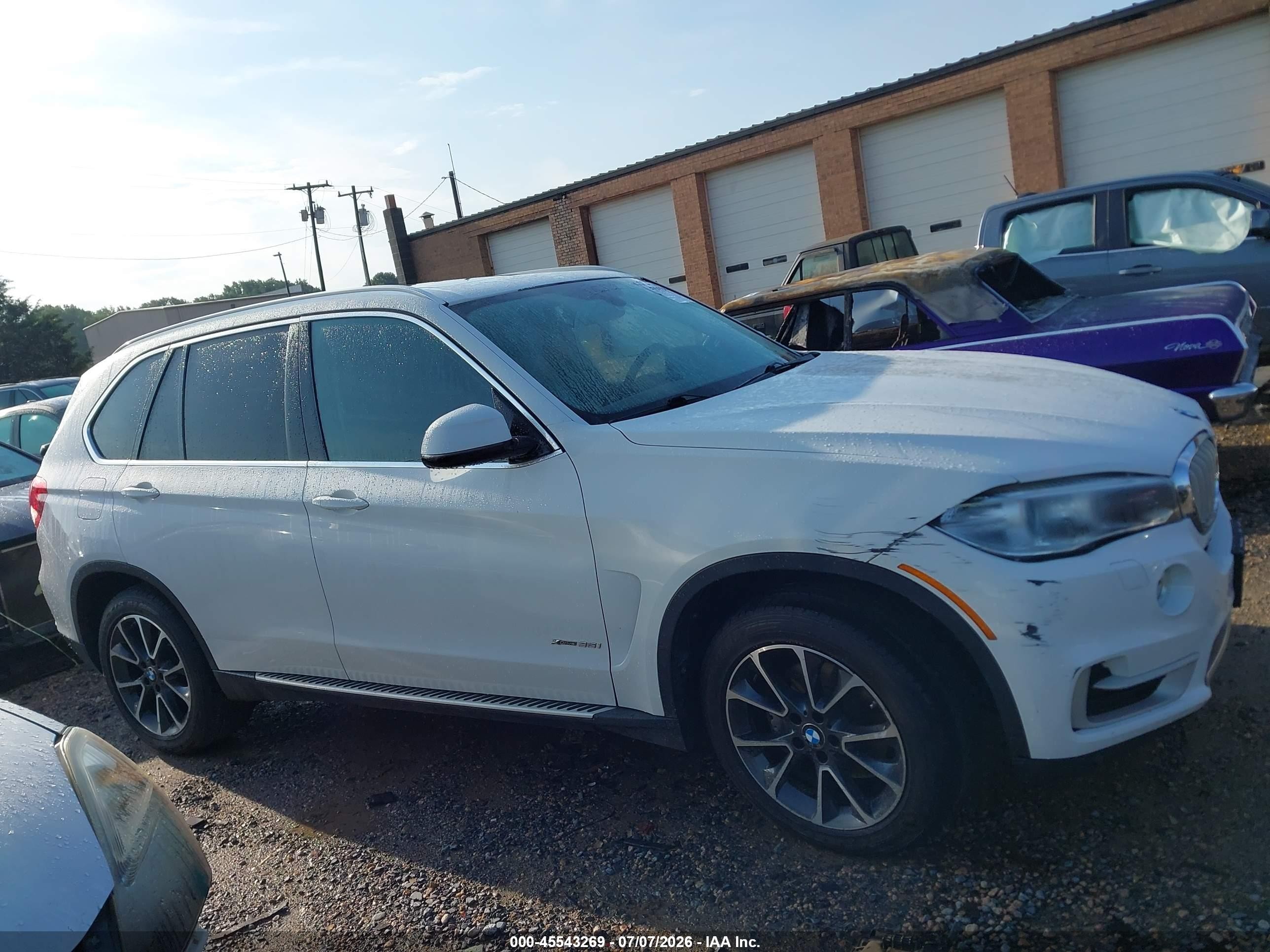 2015 Bmw X5 Xdrive35i White vin: 5UXKR0C56F0P05544