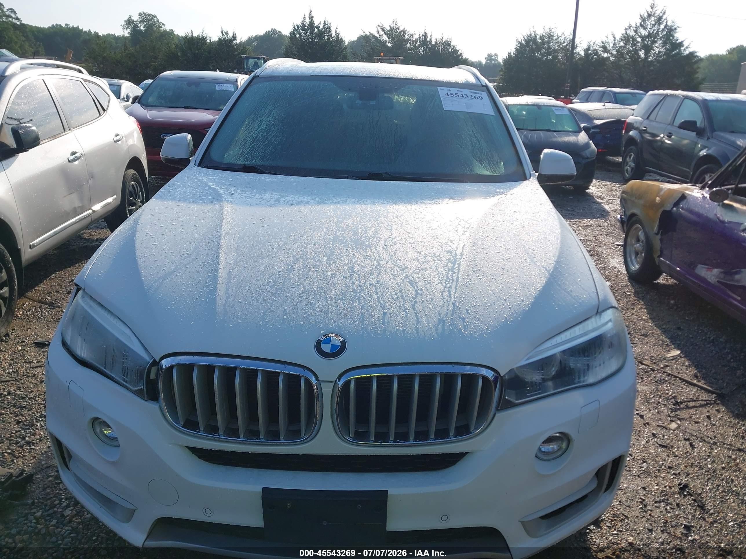 2015 Bmw X5 Xdrive35i White vin: 5UXKR0C56F0P05544