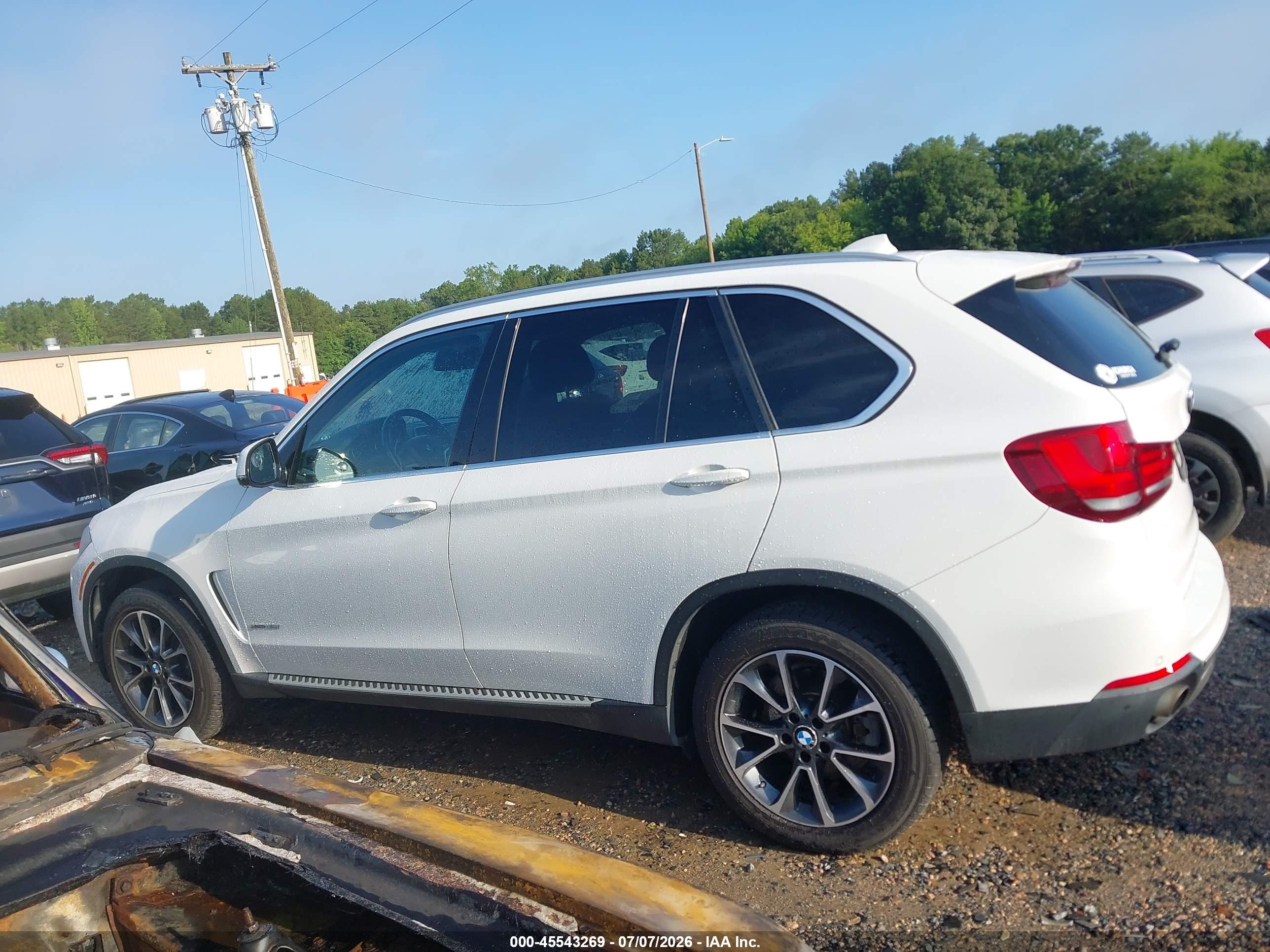 2015 Bmw X5 Xdrive35i White vin: 5UXKR0C56F0P05544