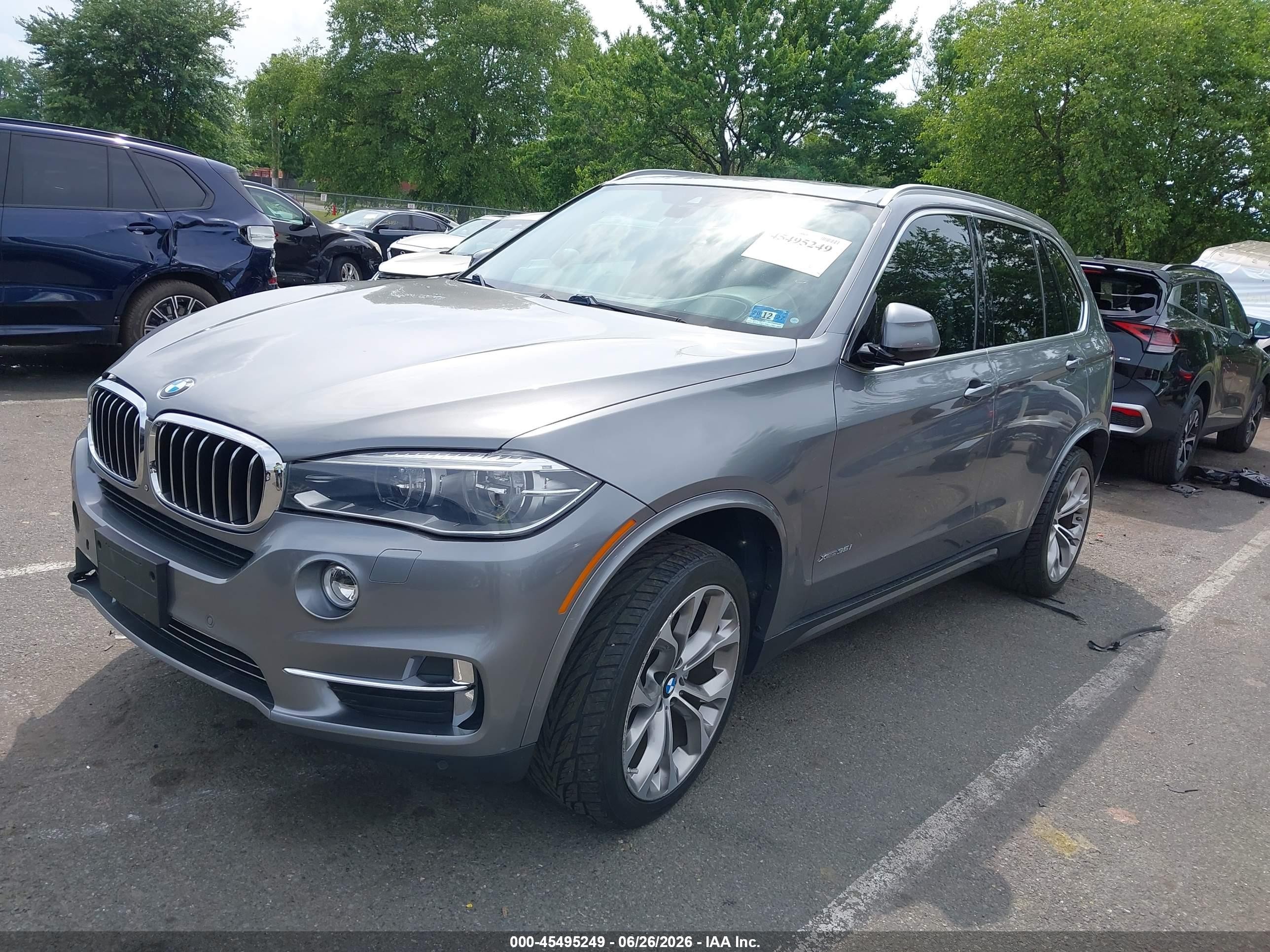 2015 Bmw X5 Xdrive35i Gray vin: 5UXKR0C56F0P10243