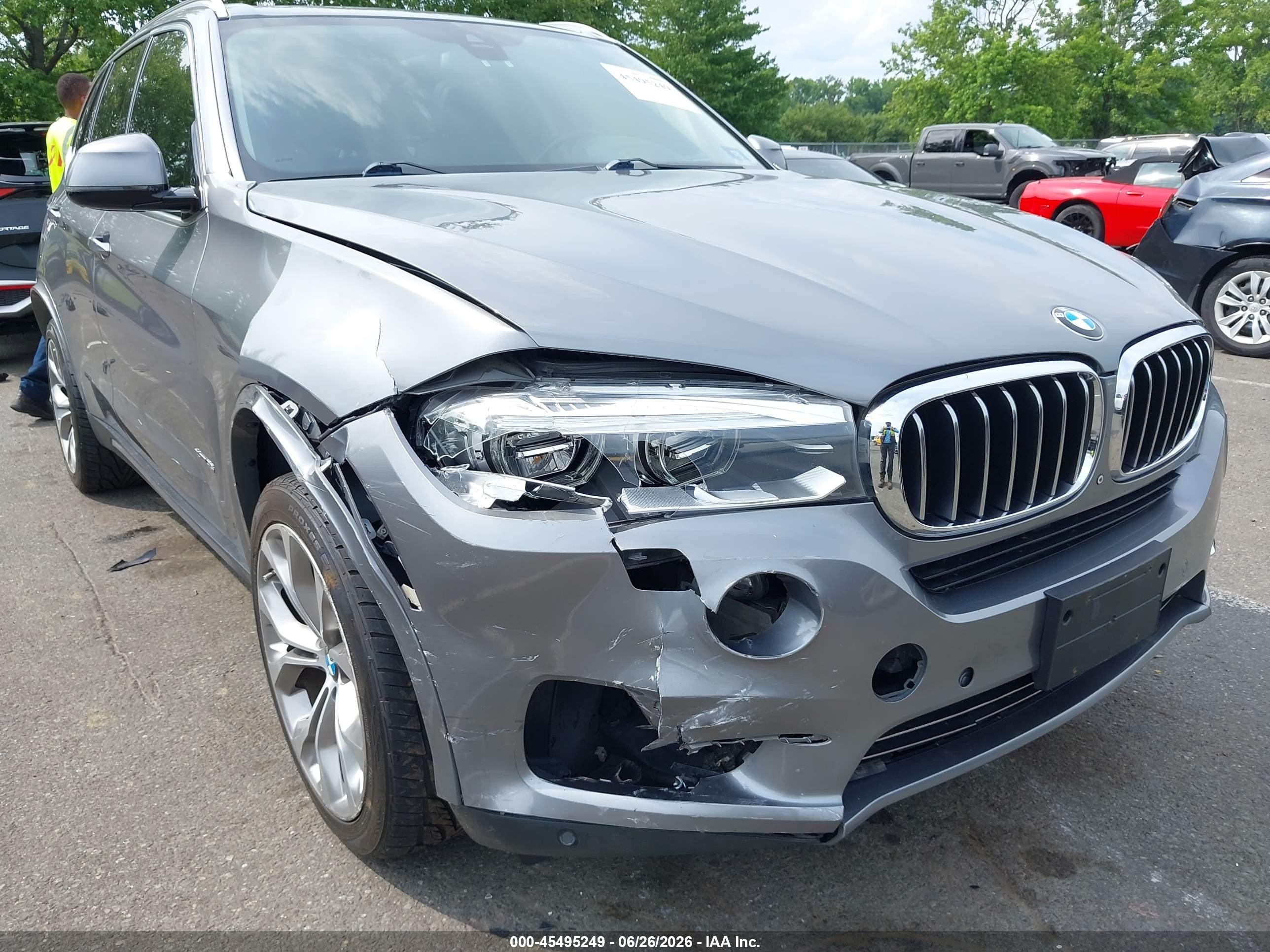 2015 Bmw X5 Xdrive35i Gray vin: 5UXKR0C56F0P10243