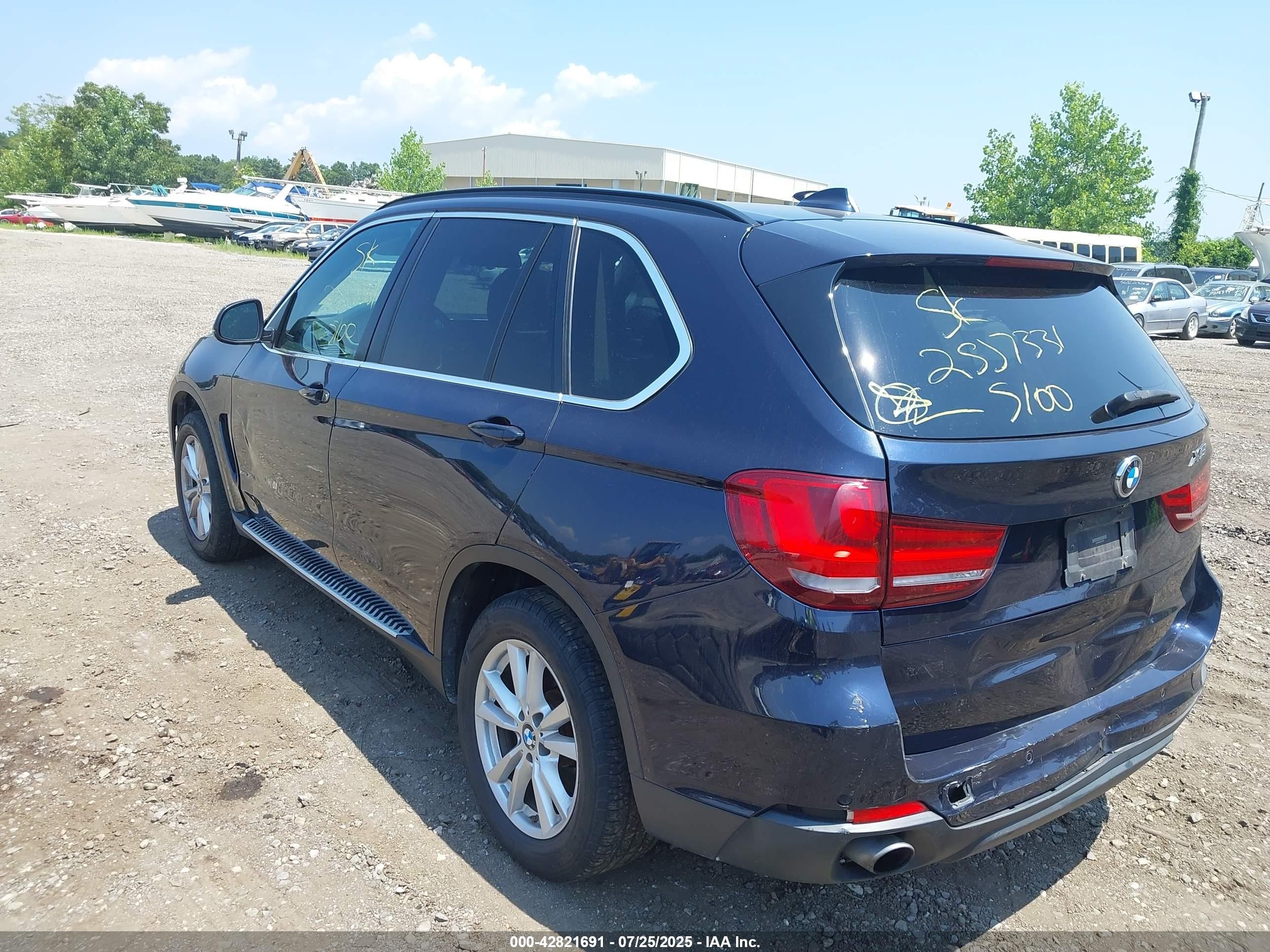 2015 Bmw X5 Xdrive35i Blue vin: 5UXKR0C56F0P13000