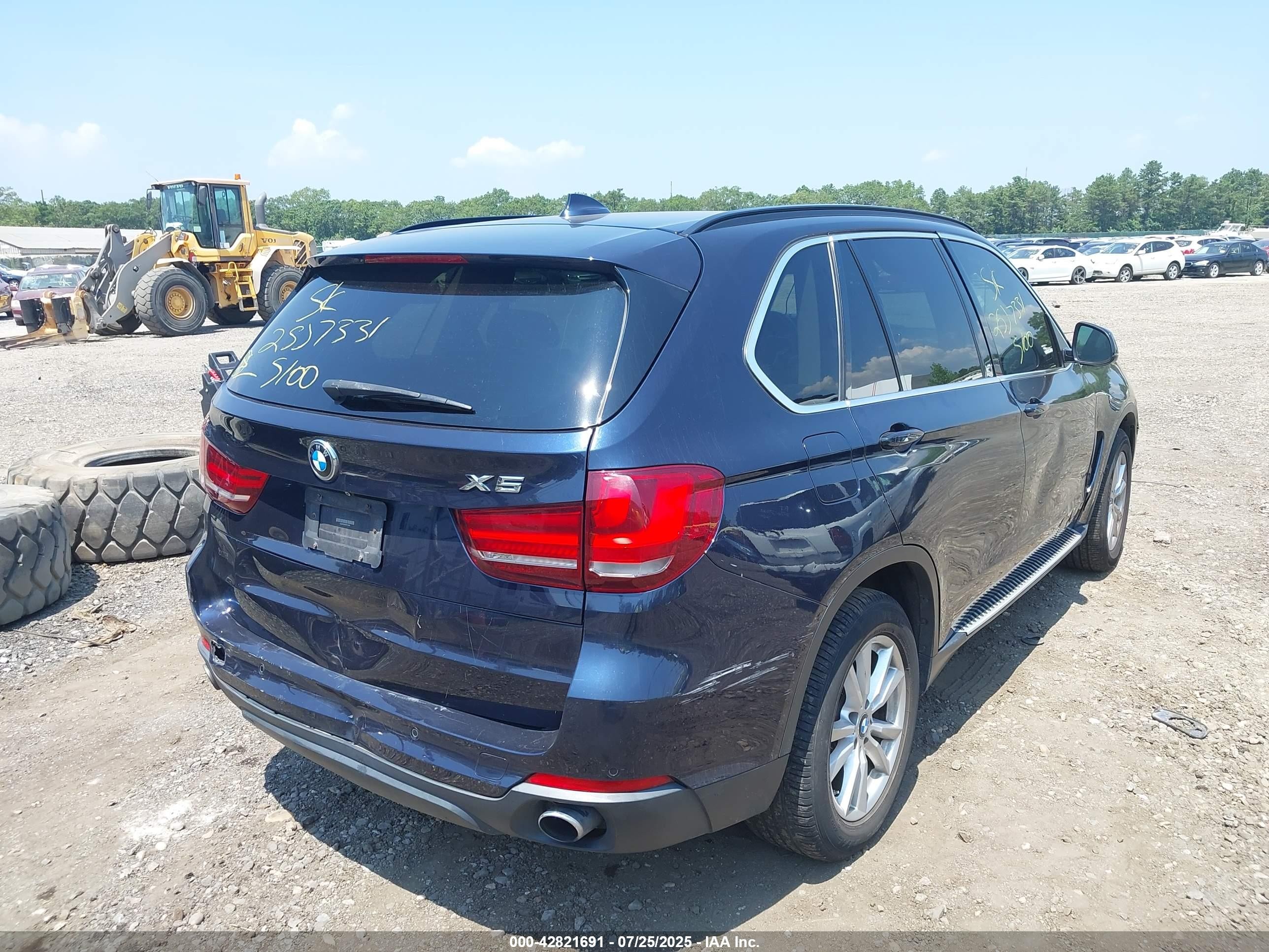 2015 Bmw X5 Xdrive35i Blue vin: 5UXKR0C56F0P13000
