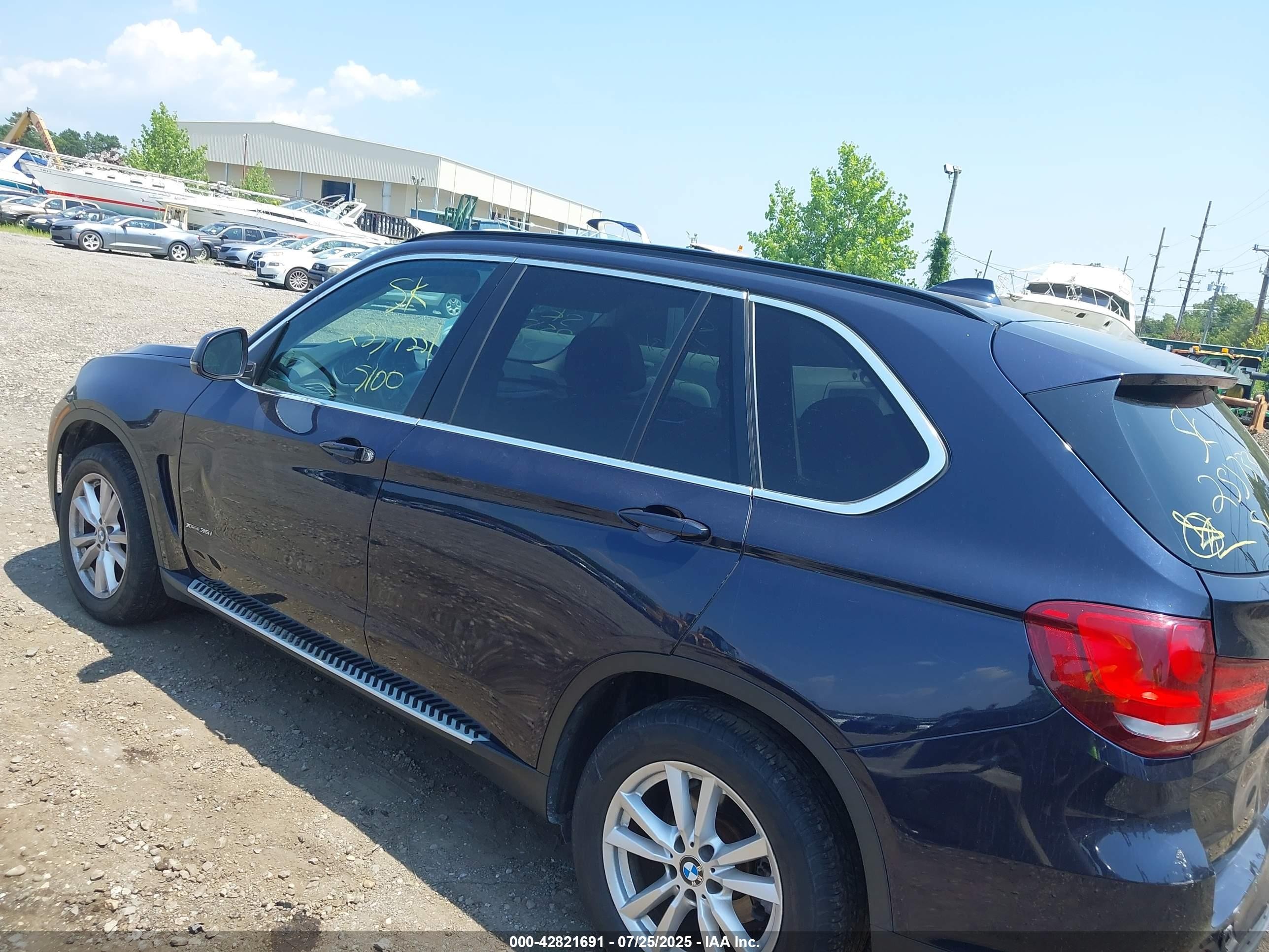 2015 Bmw X5 Xdrive35i Blue vin: 5UXKR0C56F0P13000