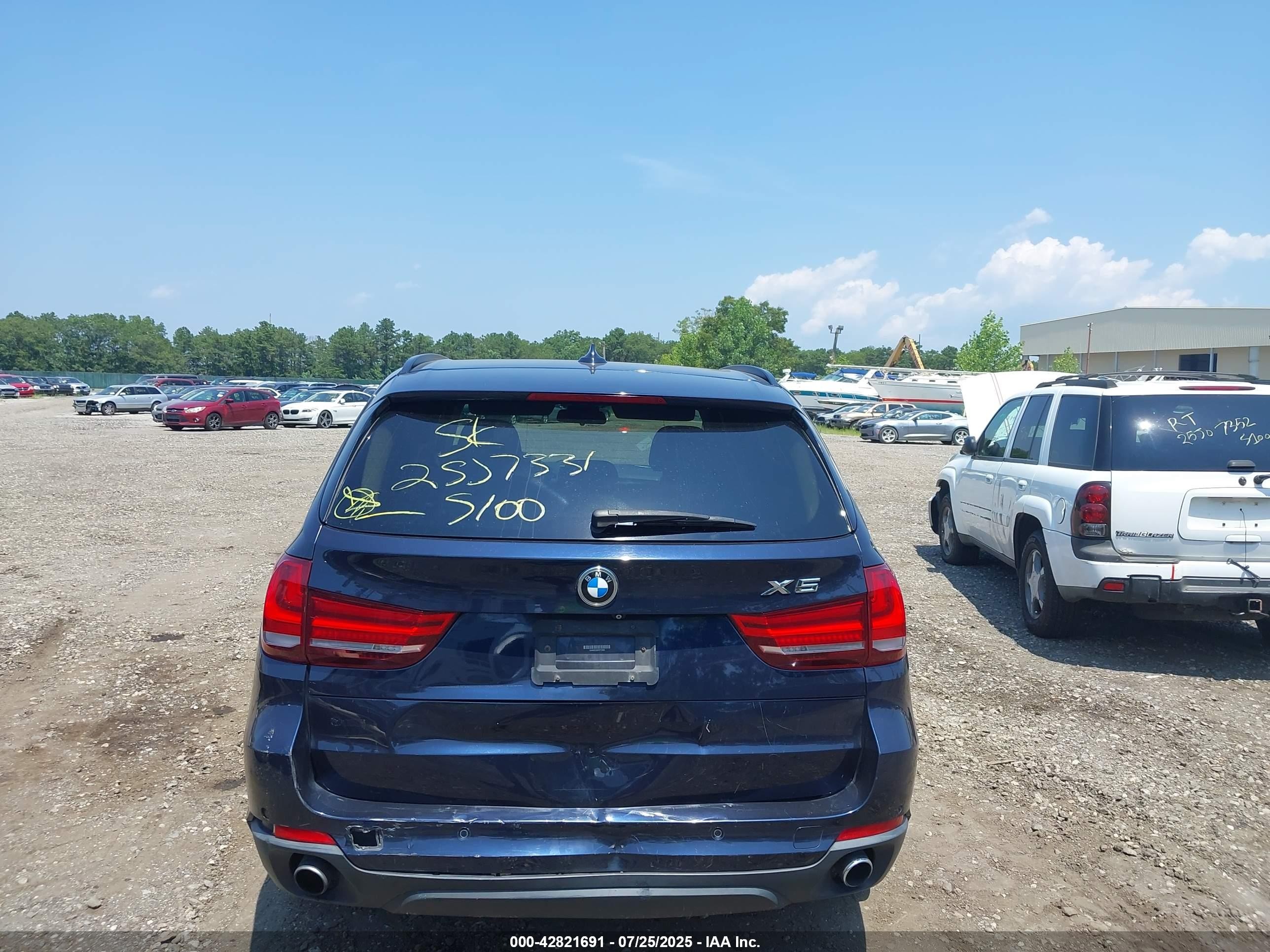 2015 Bmw X5 Xdrive35i Blue vin: 5UXKR0C56F0P13000