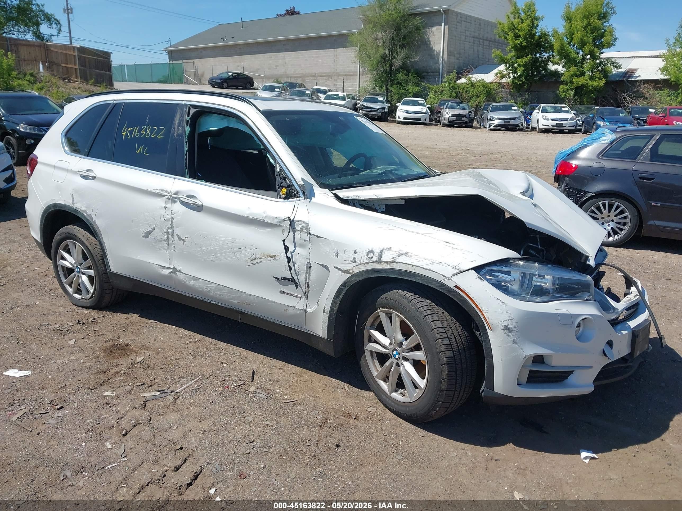 2015 Bmw X5 Xdrive35i White vin: 5UXKR0C57F0K52633