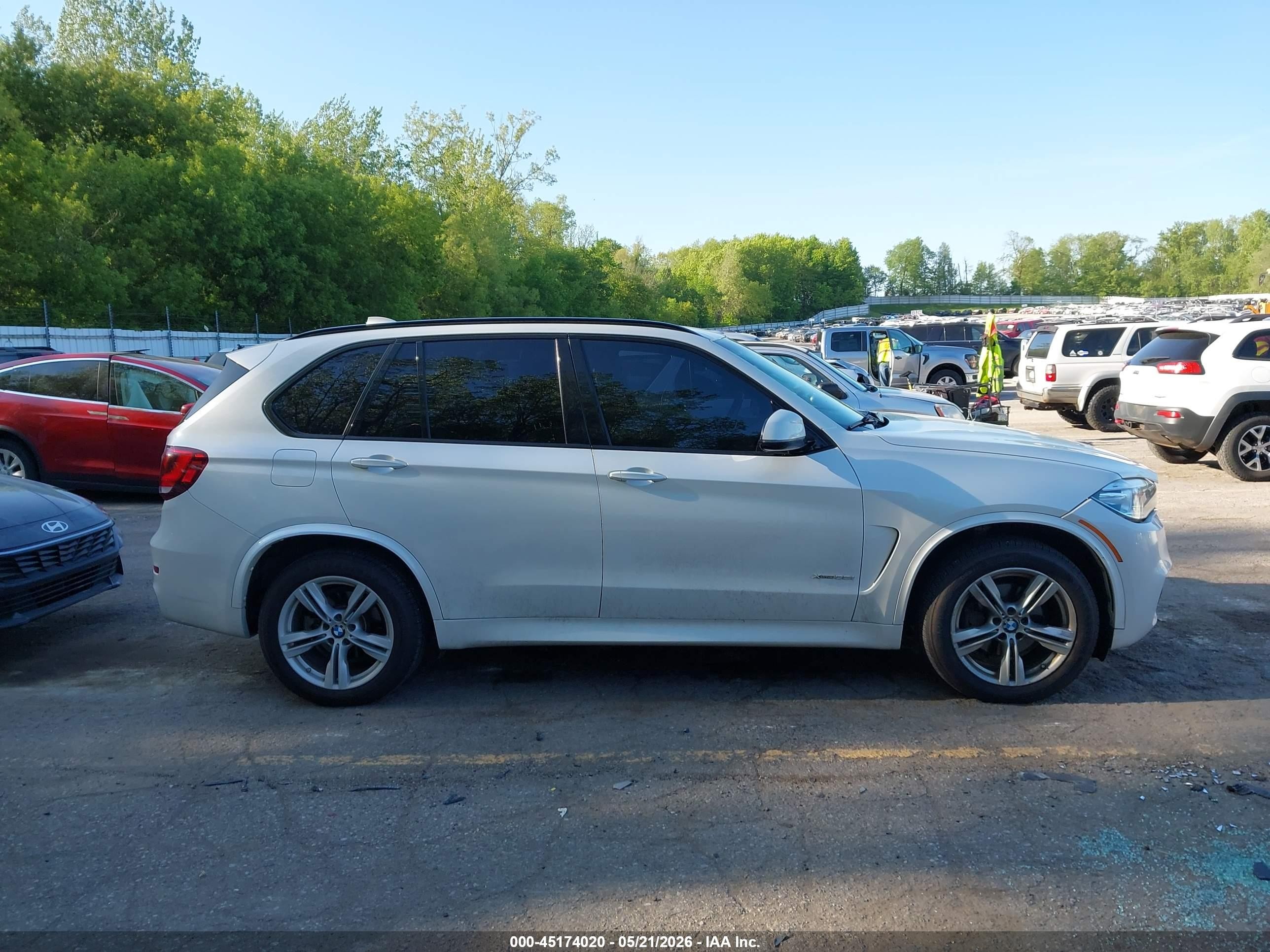 2015 Bmw X5 Xdrive35i White vin: 5UXKR0C57F0K67648