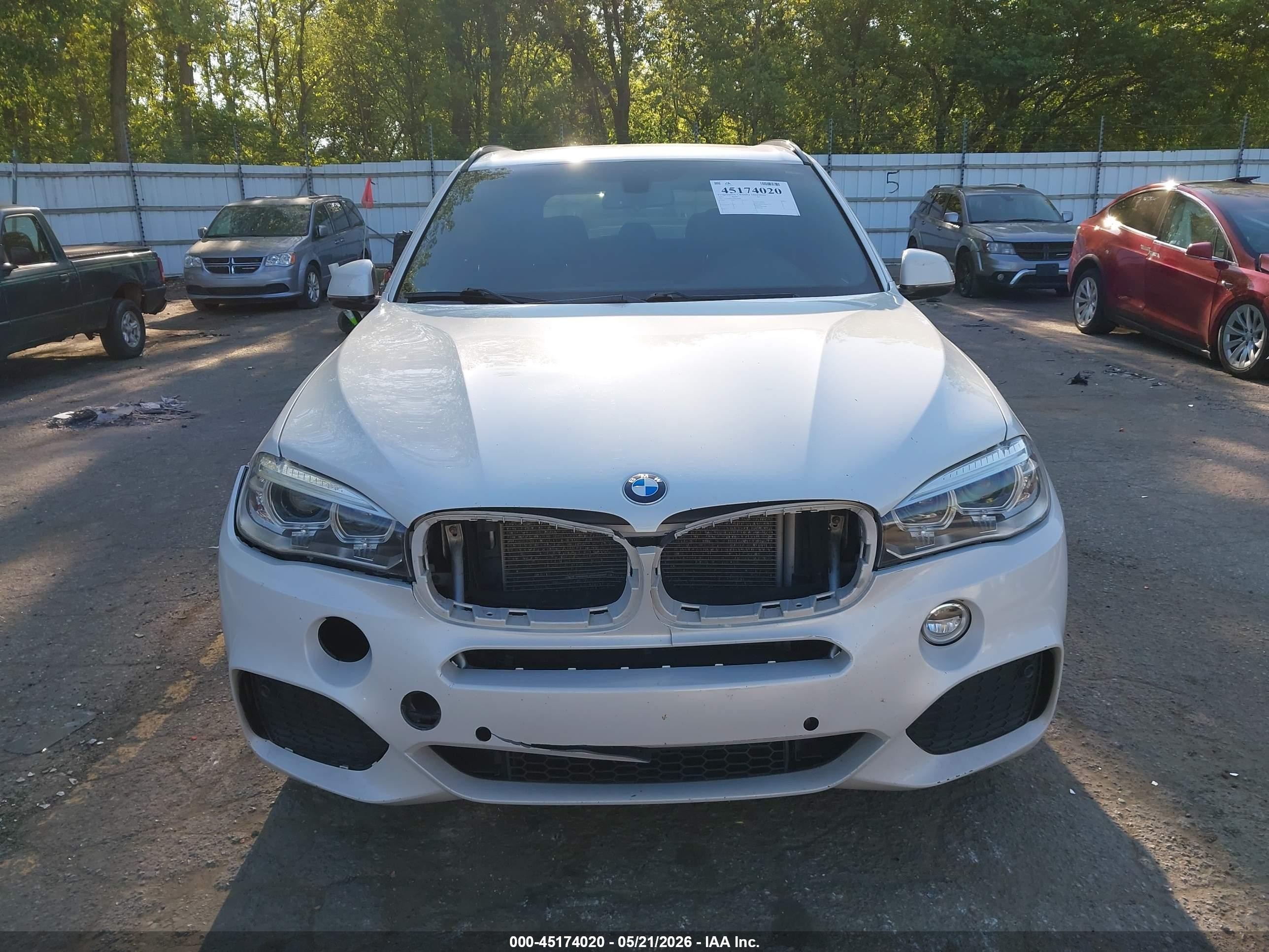 2015 Bmw X5 Xdrive35i White vin: 5UXKR0C57F0K67648