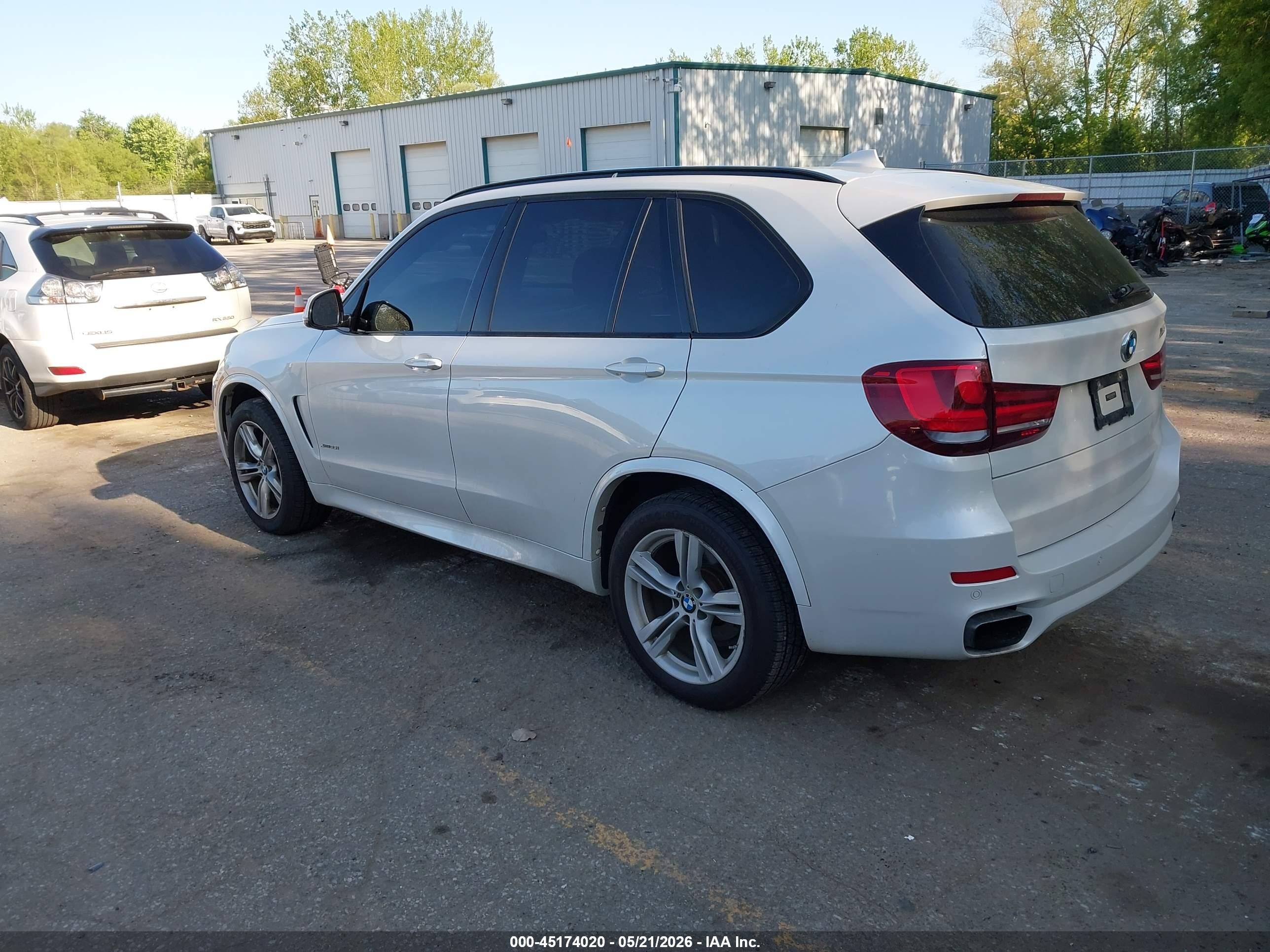 2015 Bmw X5 Xdrive35i White vin: 5UXKR0C57F0K67648