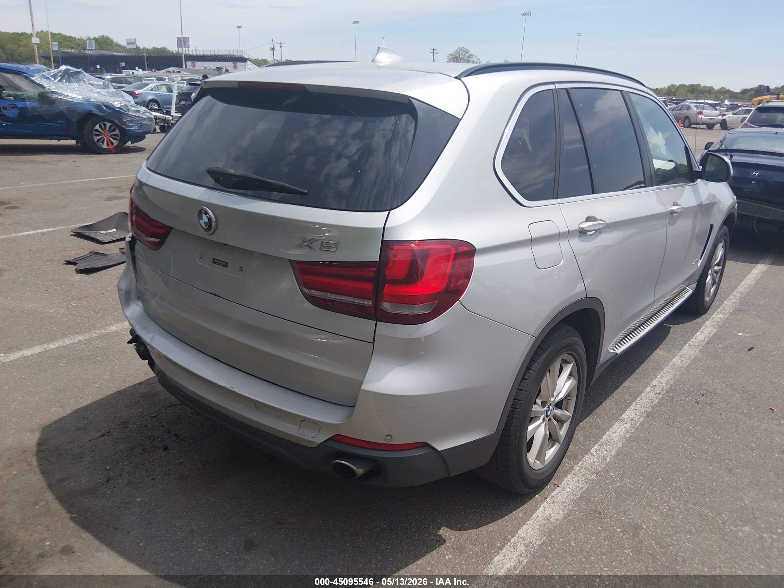 2015 Bmw X5 Xdrive35i Silver vin: 5UXKR0C57F0P13720