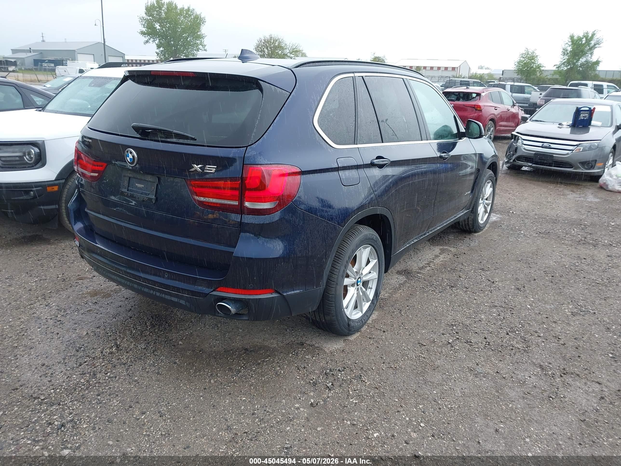 2015 Bmw X5 Xdrive35i Blue vin: 5UXKR0C57F0P15208