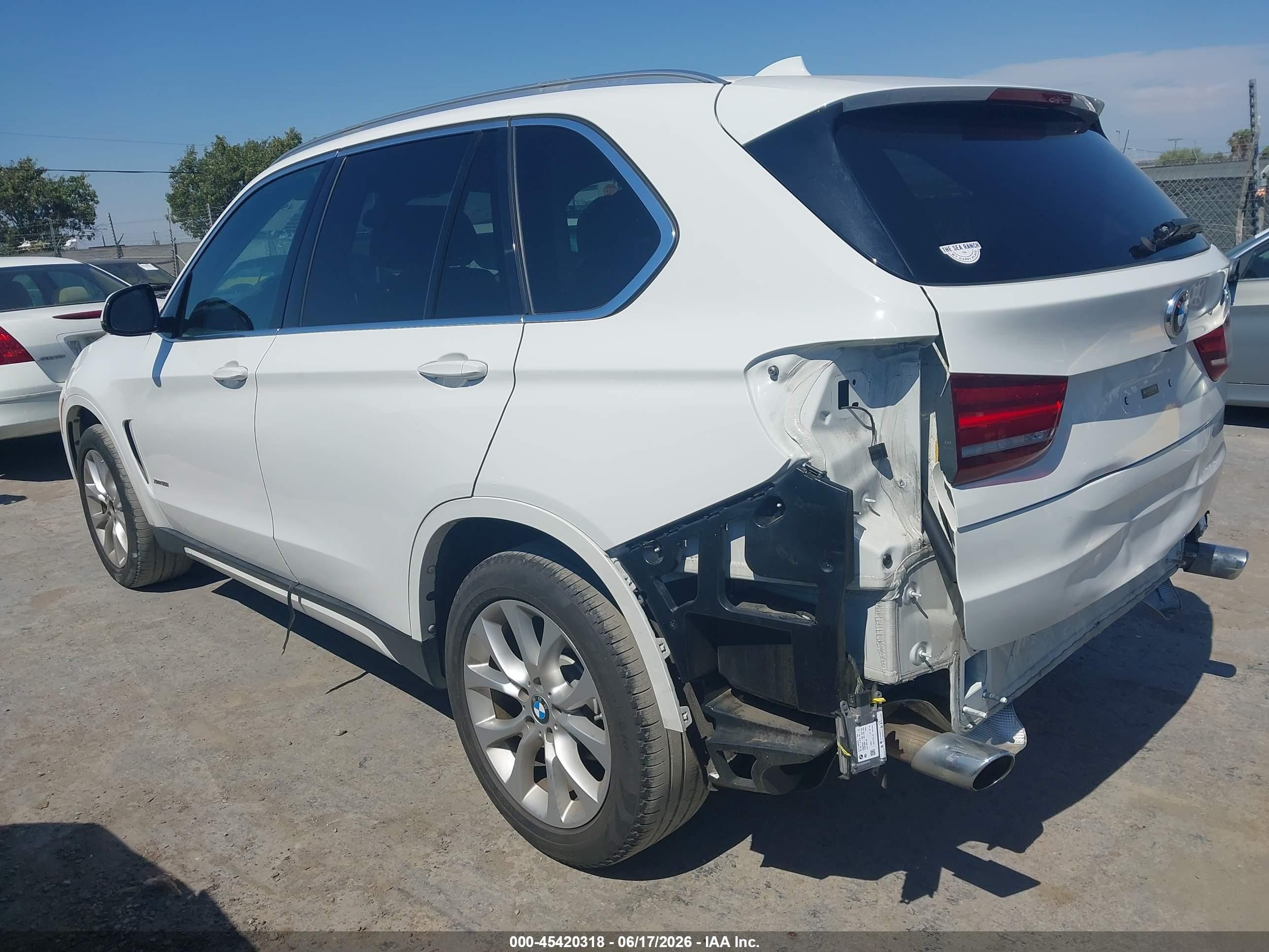 2015 Bmw X5 Xdrive35i White vin: 5UXKR0C57F0P16813