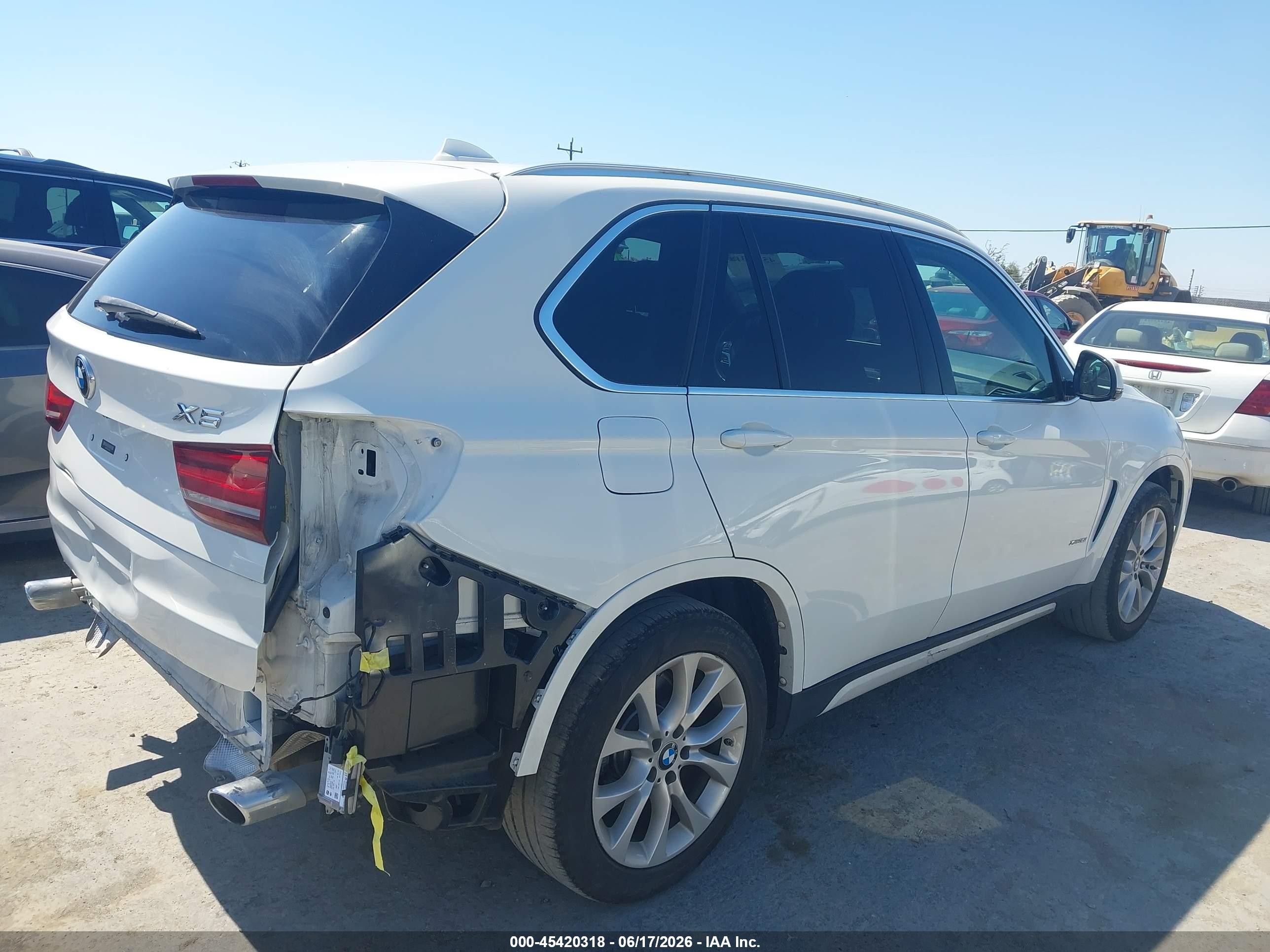 2015 Bmw X5 Xdrive35i White vin: 5UXKR0C57F0P16813