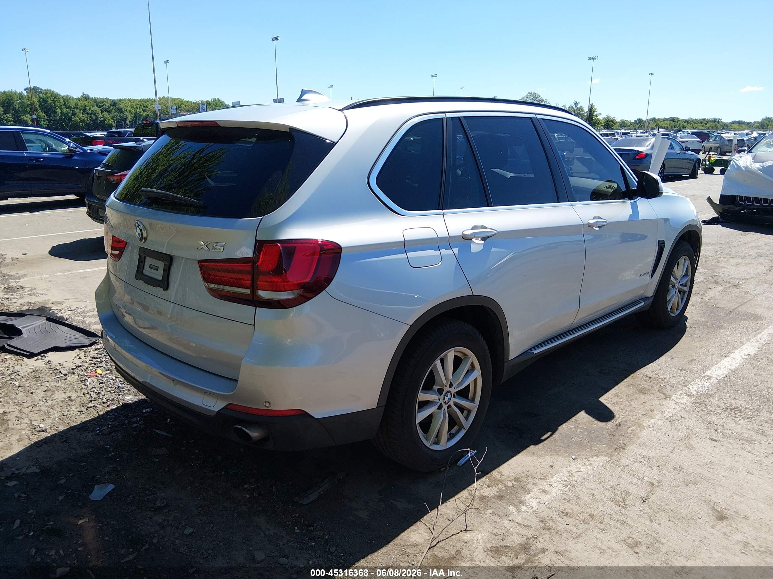 2015 Bmw X5 Xdrive35i Silver vin: 5UXKR0C58F0K55718