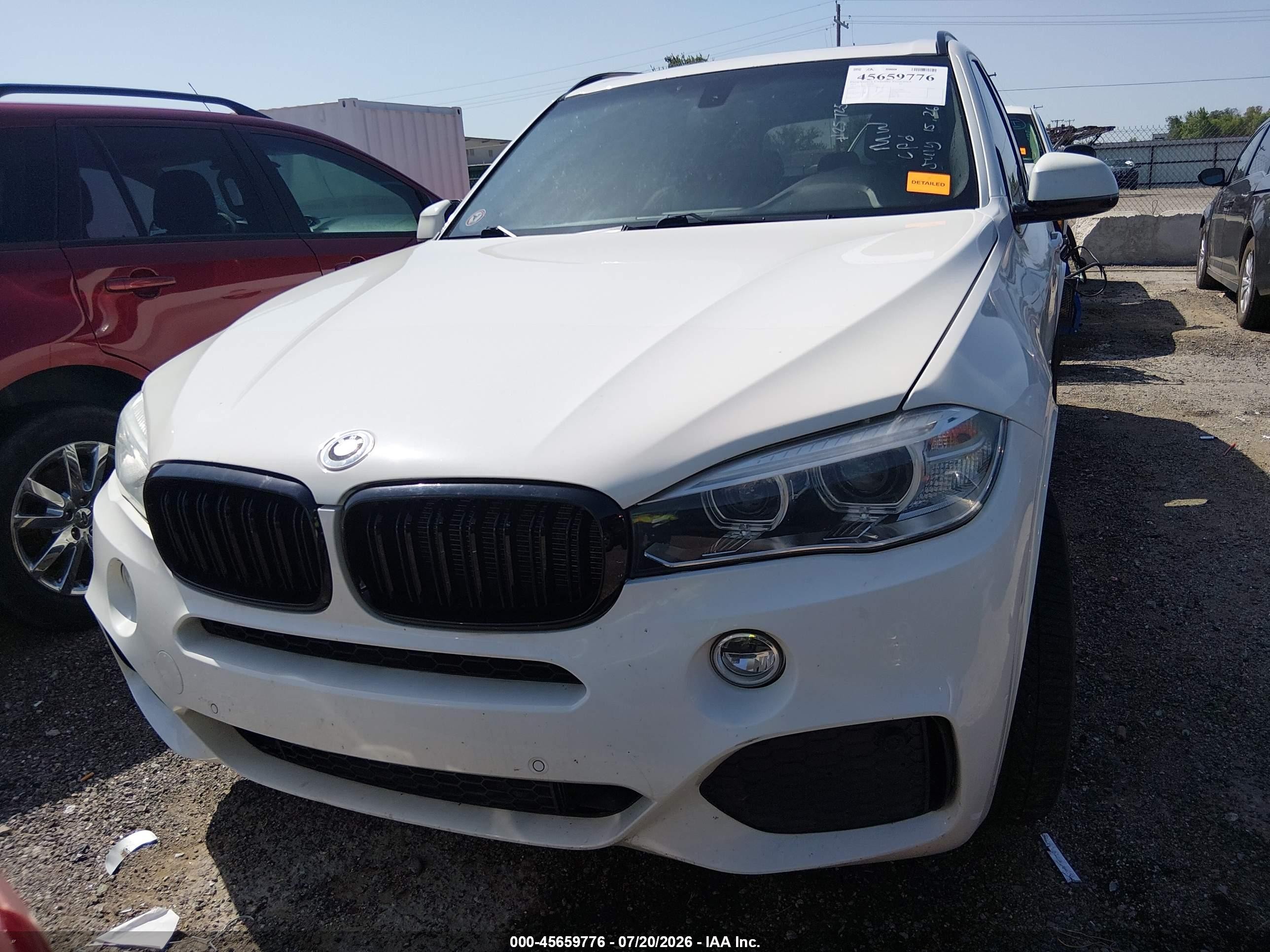 2015 Bmw X5 Xdrive35i White vin: 5UXKR0C58F0K56559
