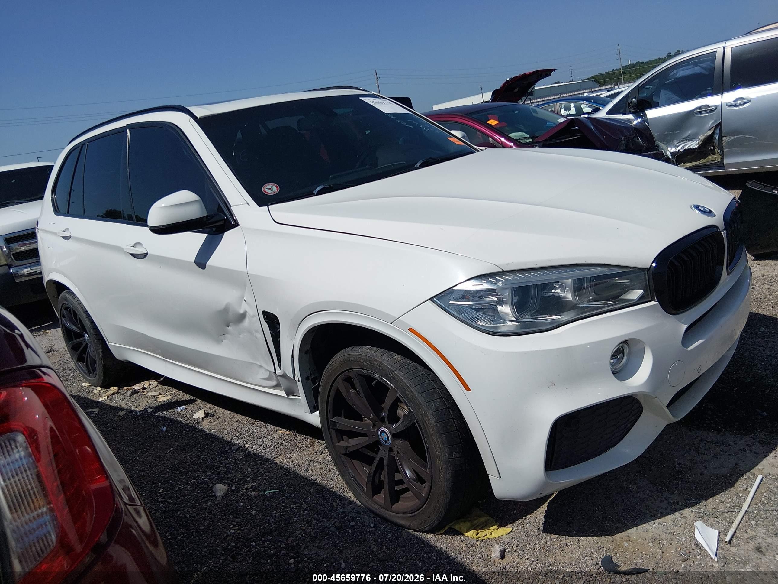 2015 Bmw X5 Xdrive35i White vin: 5UXKR0C58F0K56559