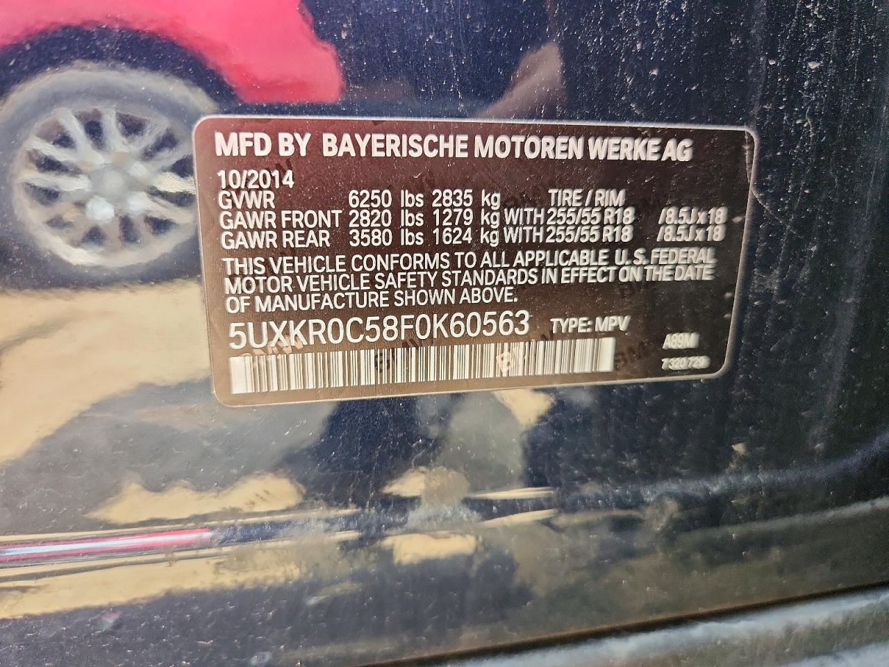 2015 Bmw X5 Xdrive35i Blue vin: 5UXKR0C58F0K60563