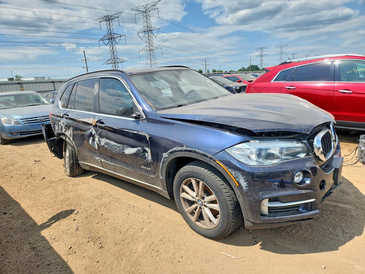 2015 Bmw X5 Xdrive35i Blue vin: 5UXKR0C58F0K60563