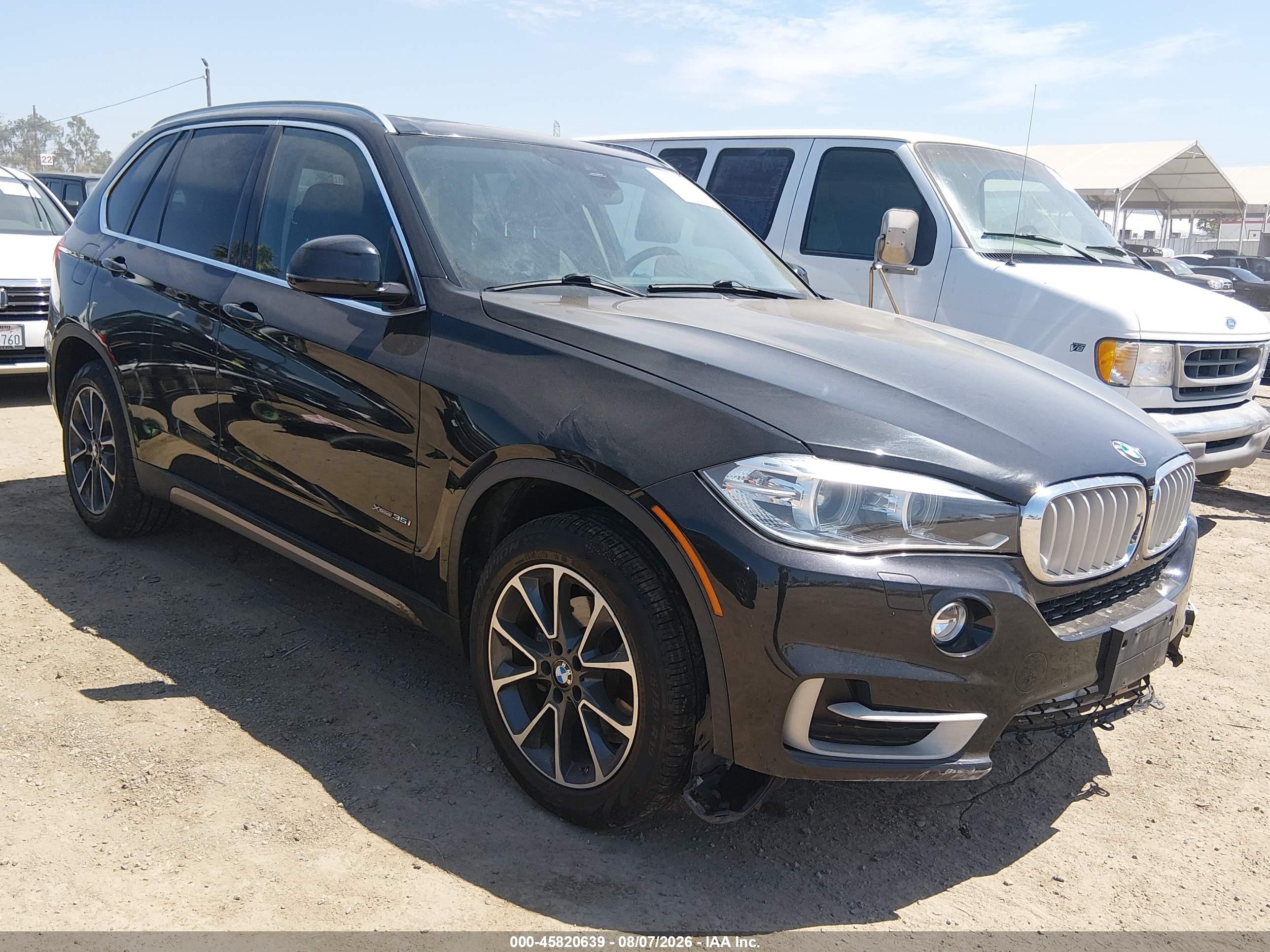 2015 Bmw X5 Xdrive35i Black vin: 5UXKR0C58F0P01656