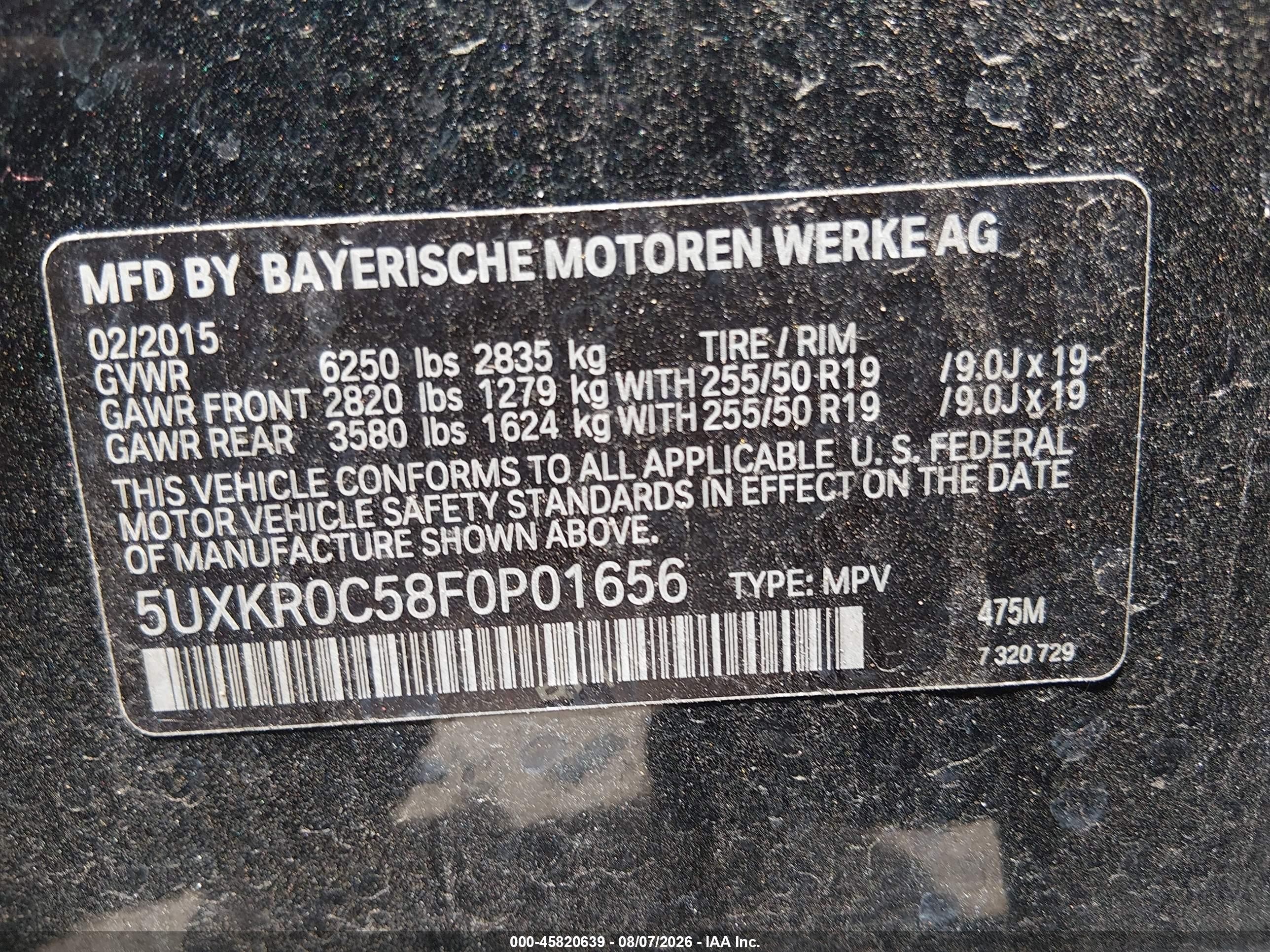 2015 Bmw X5 Xdrive35i Black vin: 5UXKR0C58F0P01656