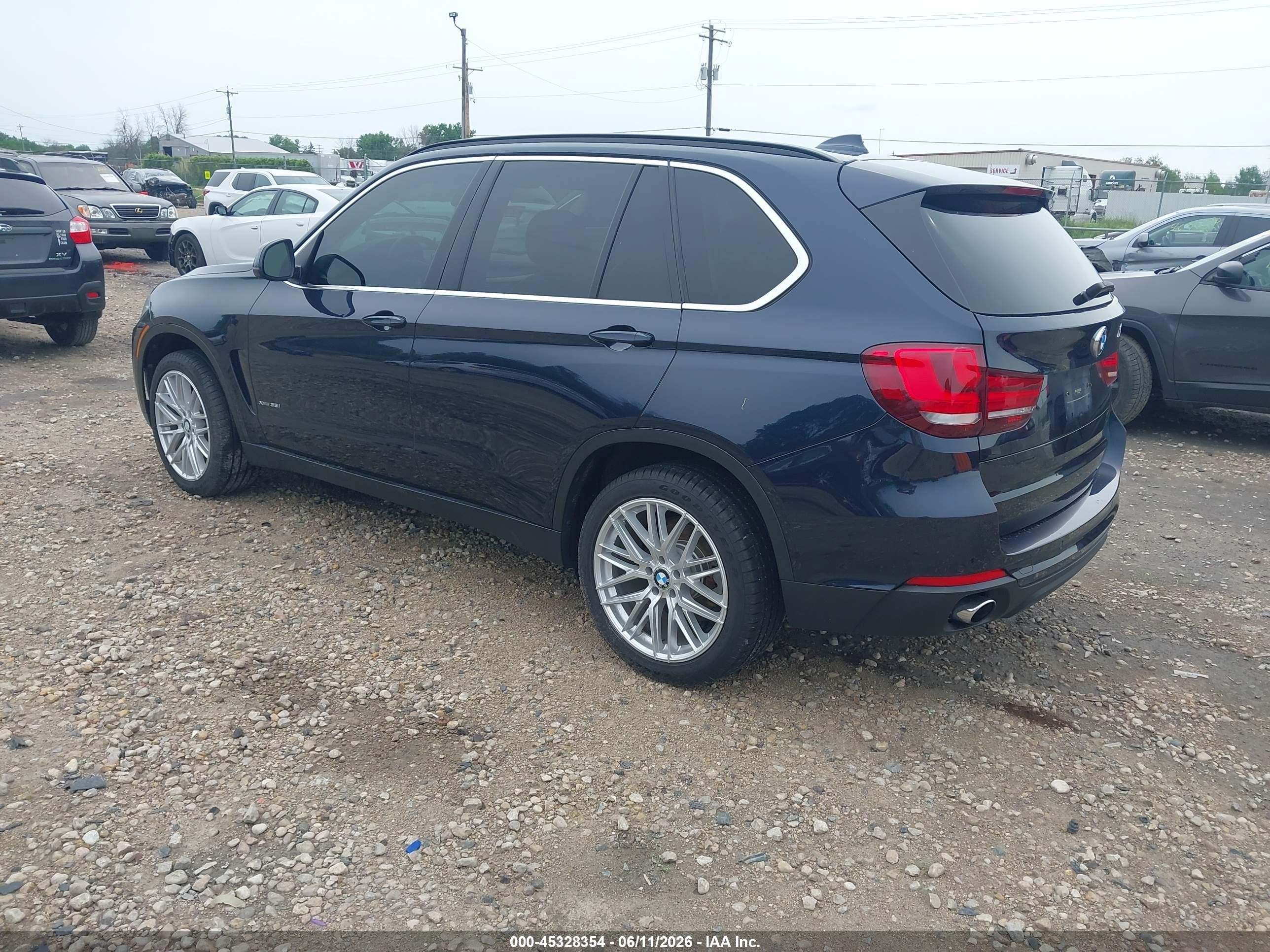 2015 Bmw X5 Xdrive35i Blue vin: 5UXKR0C58F0P06081