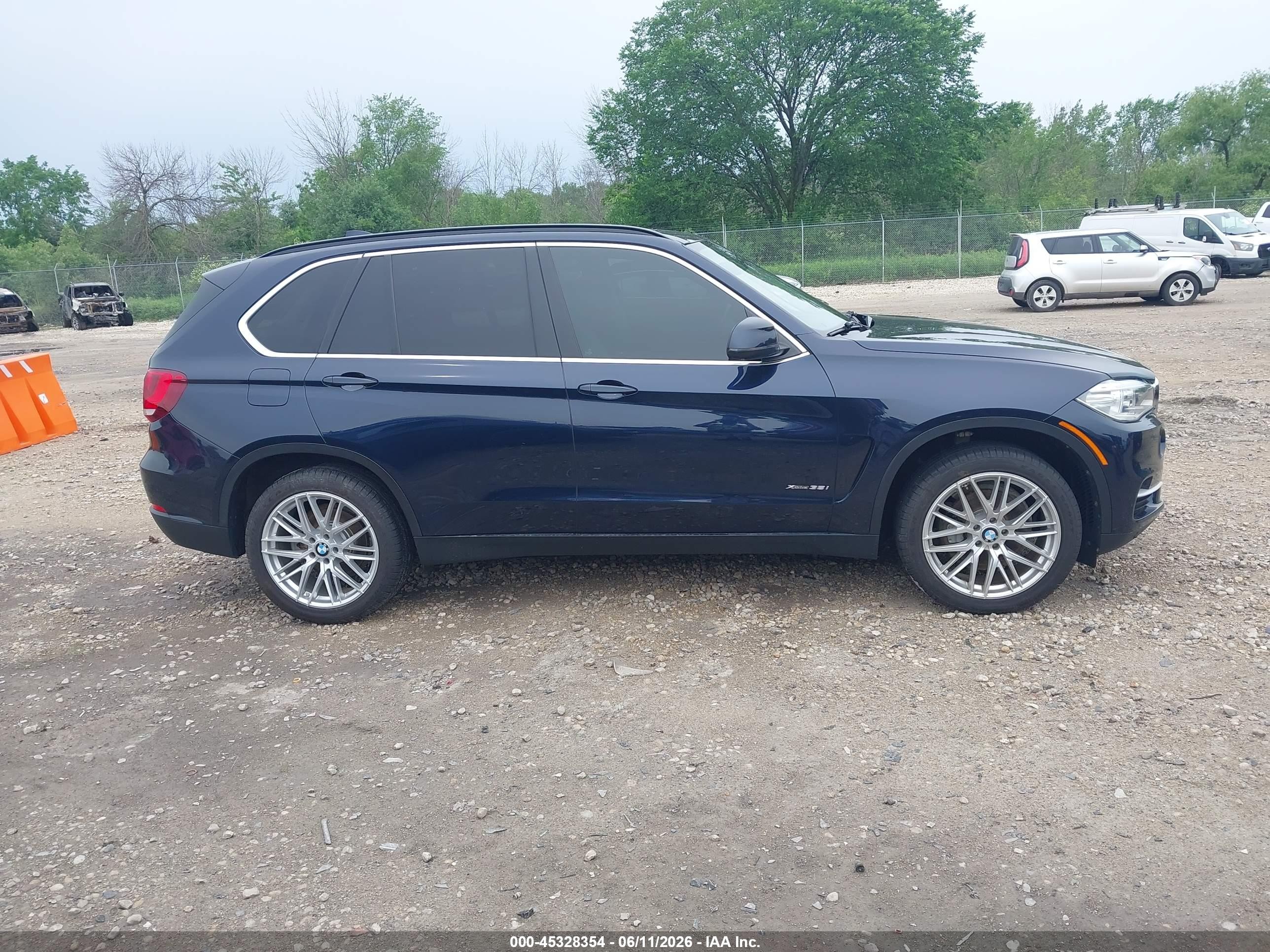 2015 Bmw X5 Xdrive35i Blue vin: 5UXKR0C58F0P06081