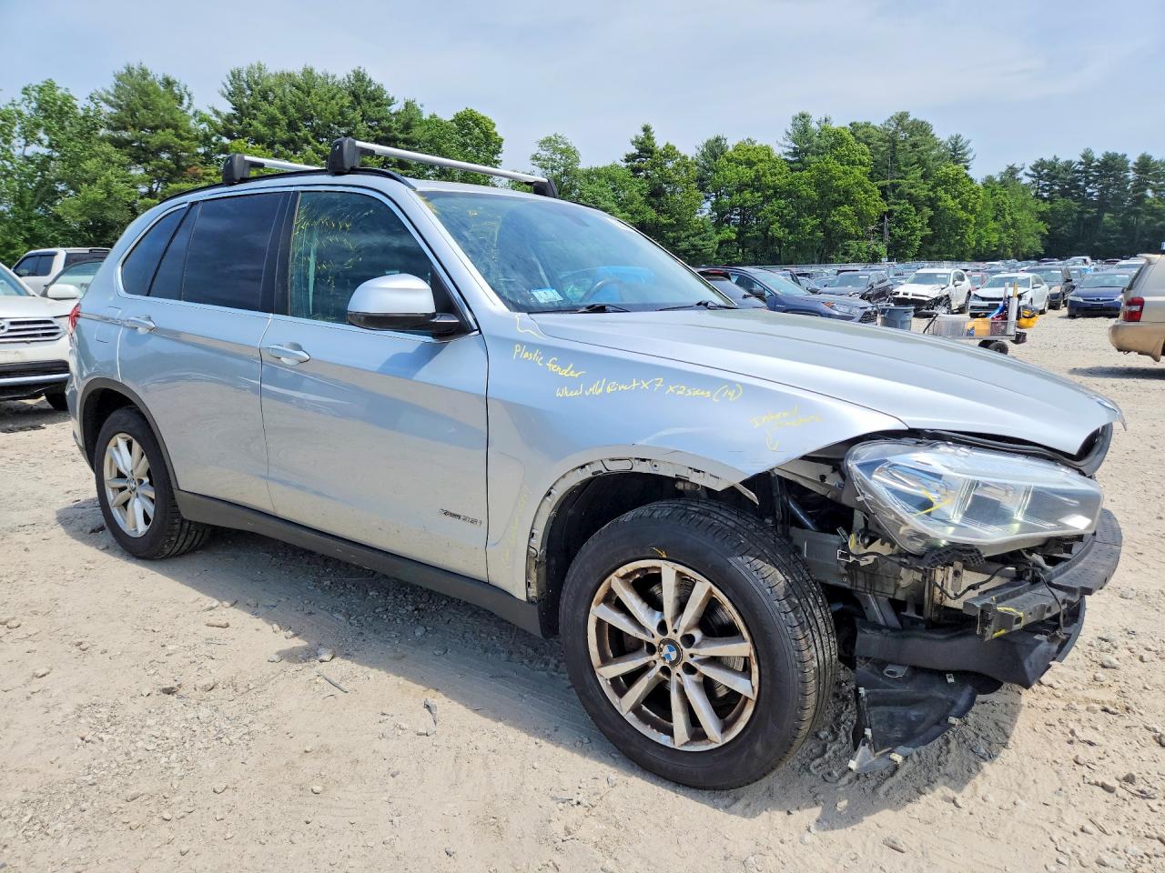 2015 Bmw X5 Xdrive35i Silver vin: 5UXKR0C58F0P18361