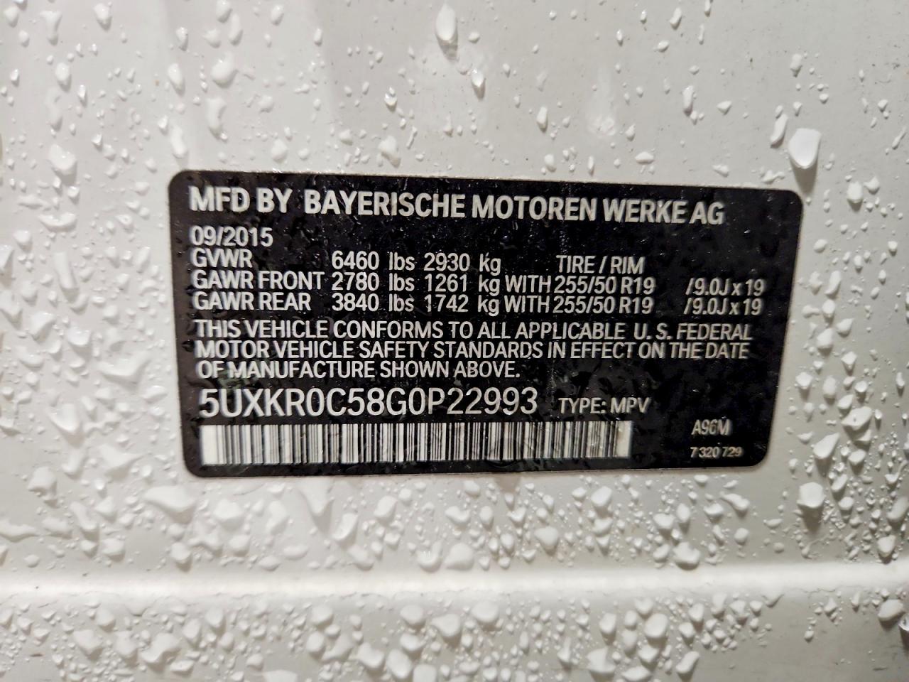 2016 Bmw X5 Xdrive35i White vin: 5UXKR0C58G0P22993