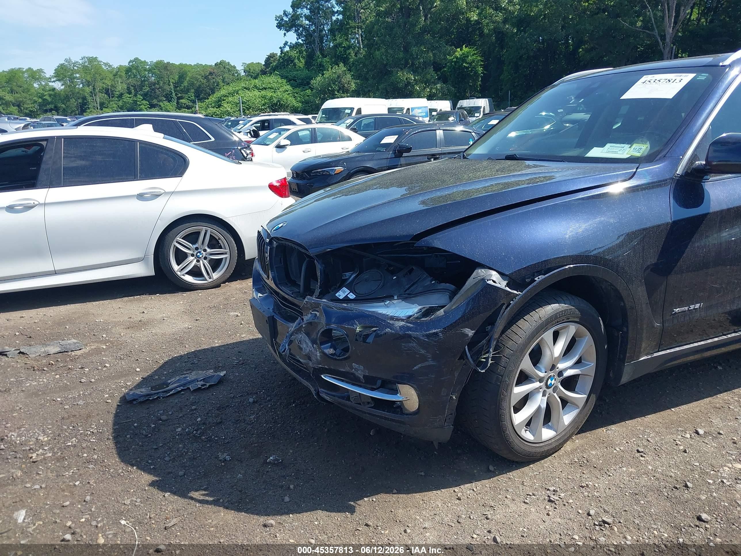 2015 Bmw X5 Xdrive35i Blue vin: 5UXKR0C59F0P05862