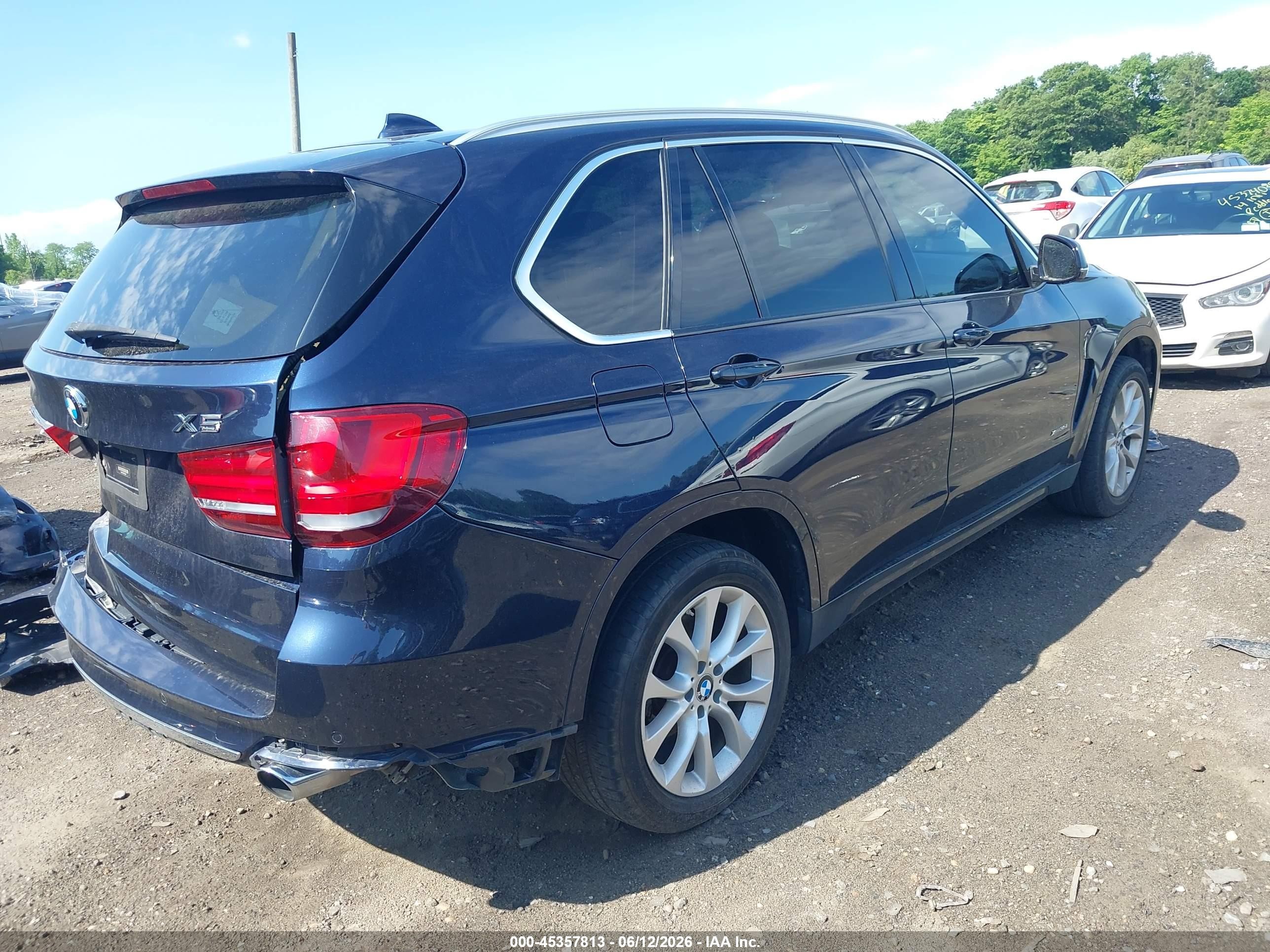 2015 Bmw X5 Xdrive35i Blue vin: 5UXKR0C59F0P05862