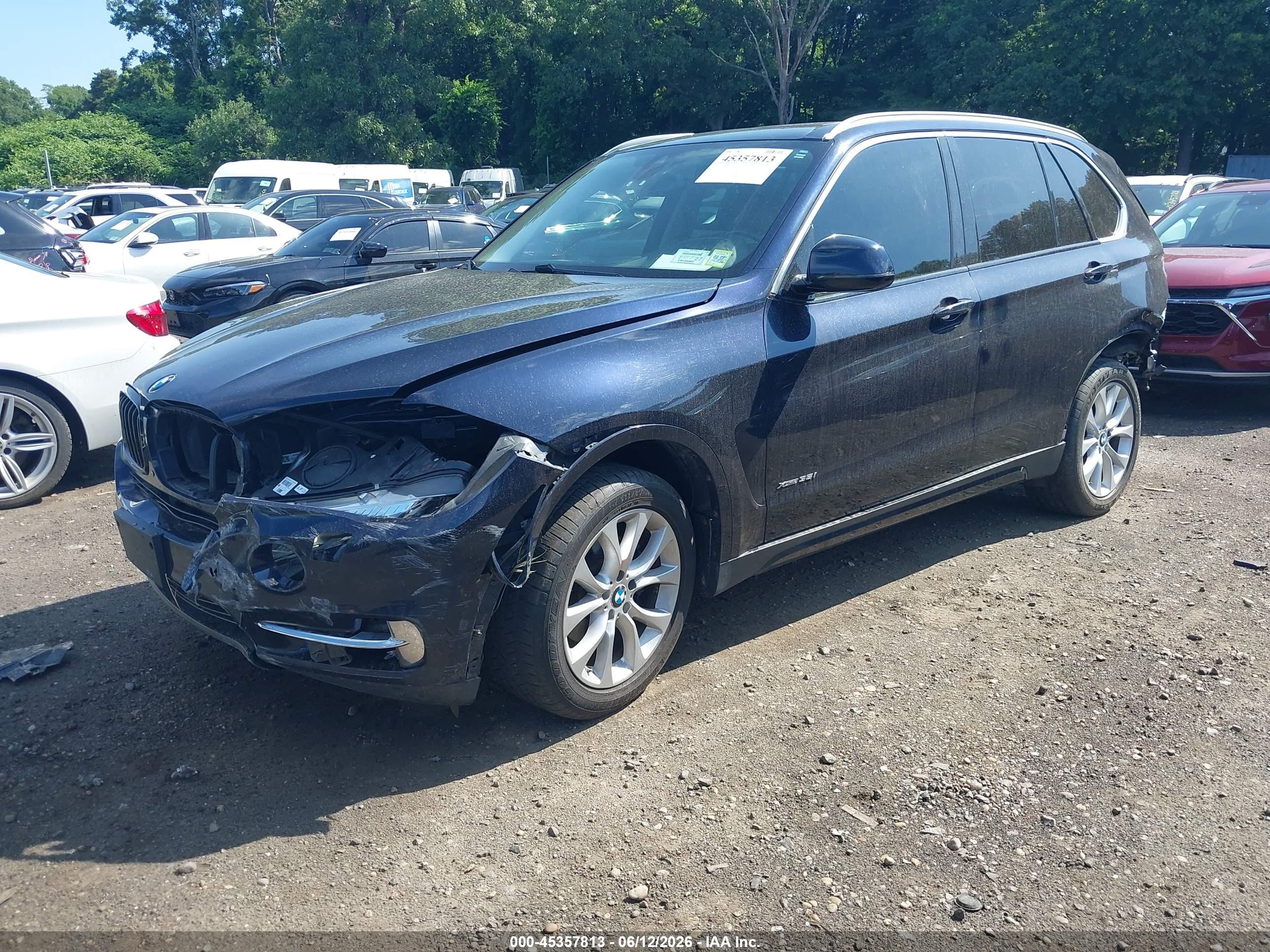 2015 Bmw X5 Xdrive35i Blue vin: 5UXKR0C59F0P05862