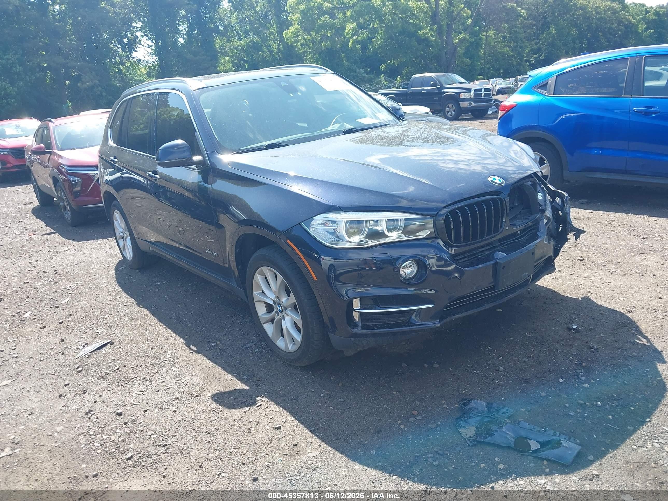 2015 Bmw X5 Xdrive35i Blue vin: 5UXKR0C59F0P05862