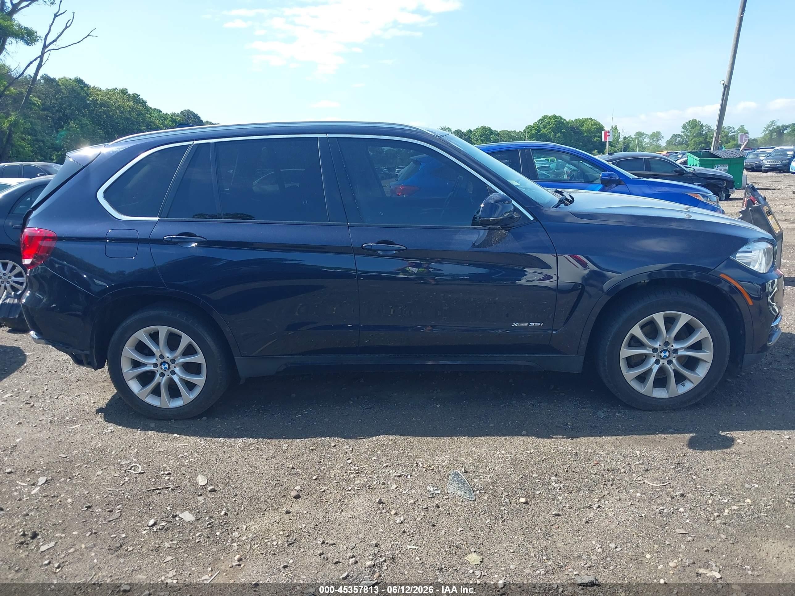 2015 Bmw X5 Xdrive35i Blue vin: 5UXKR0C59F0P05862