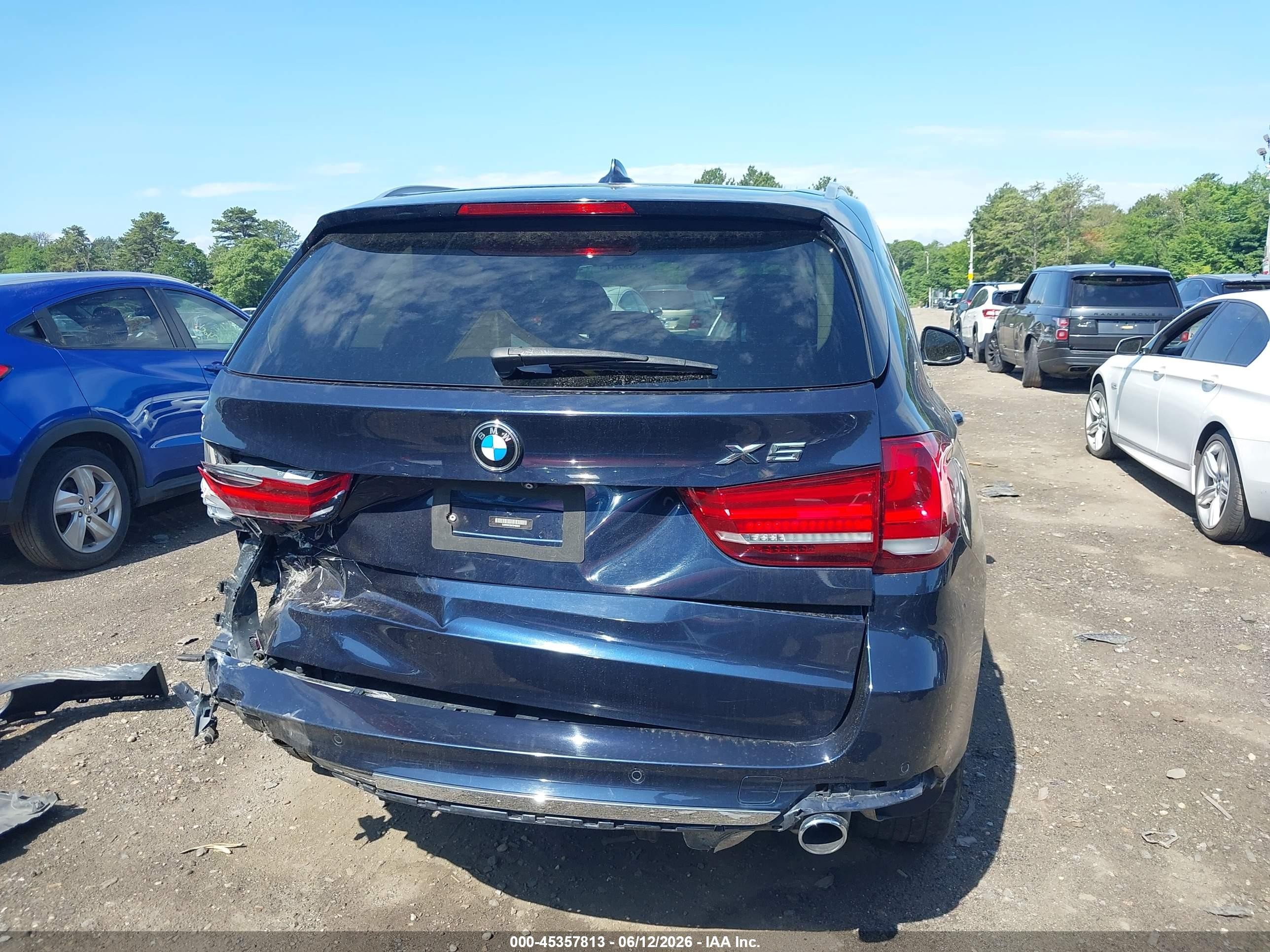 2015 Bmw X5 Xdrive35i Blue vin: 5UXKR0C59F0P05862