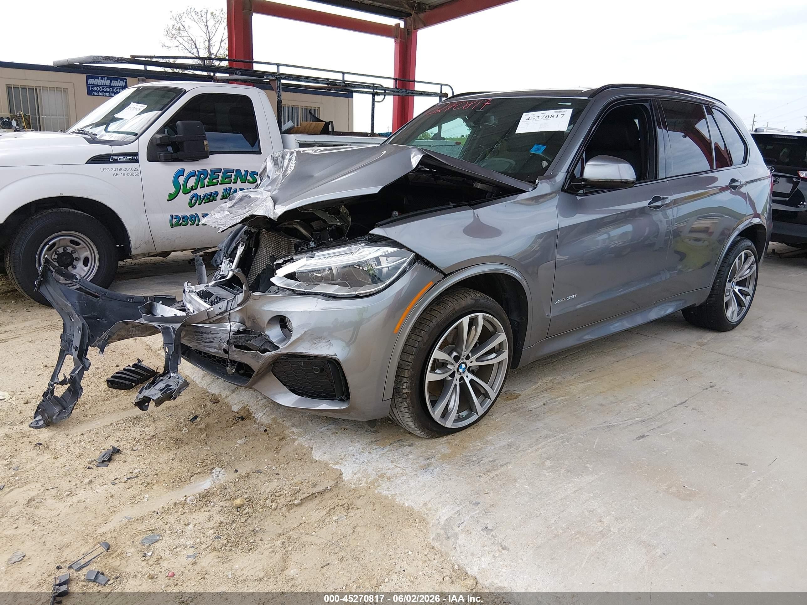 2015 Bmw X5 Xdrive35i Gray vin: 5UXKR0C59F0P11547