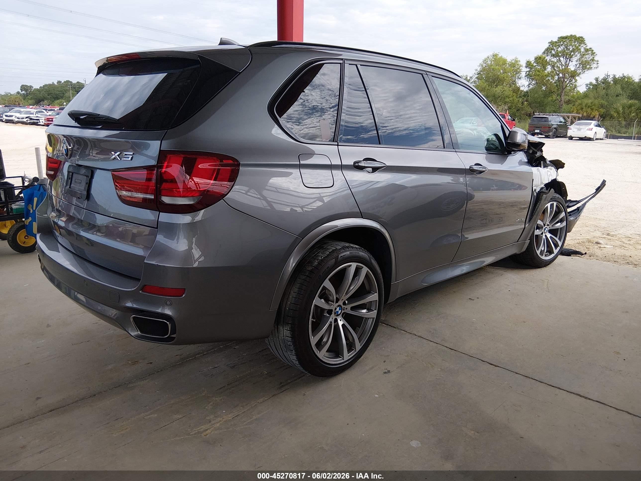 2015 Bmw X5 Xdrive35i Gray vin: 5UXKR0C59F0P11547