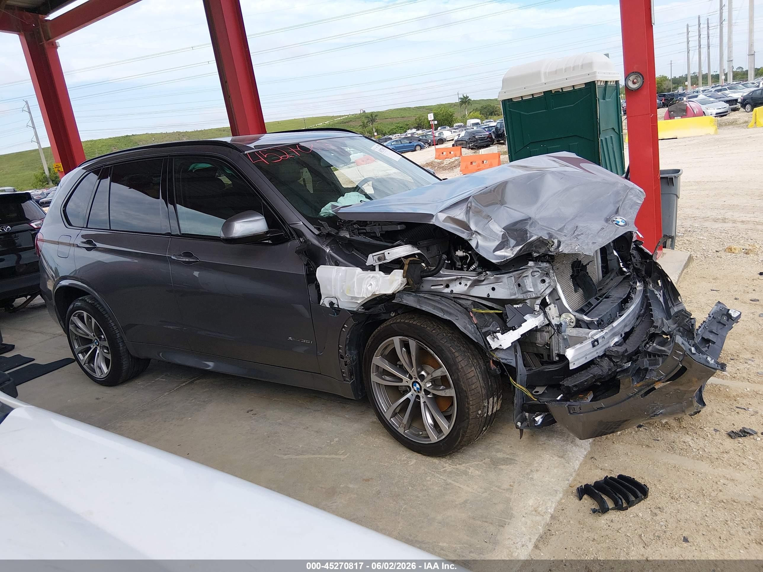 2015 Bmw X5 Xdrive35i Gray vin: 5UXKR0C59F0P11547