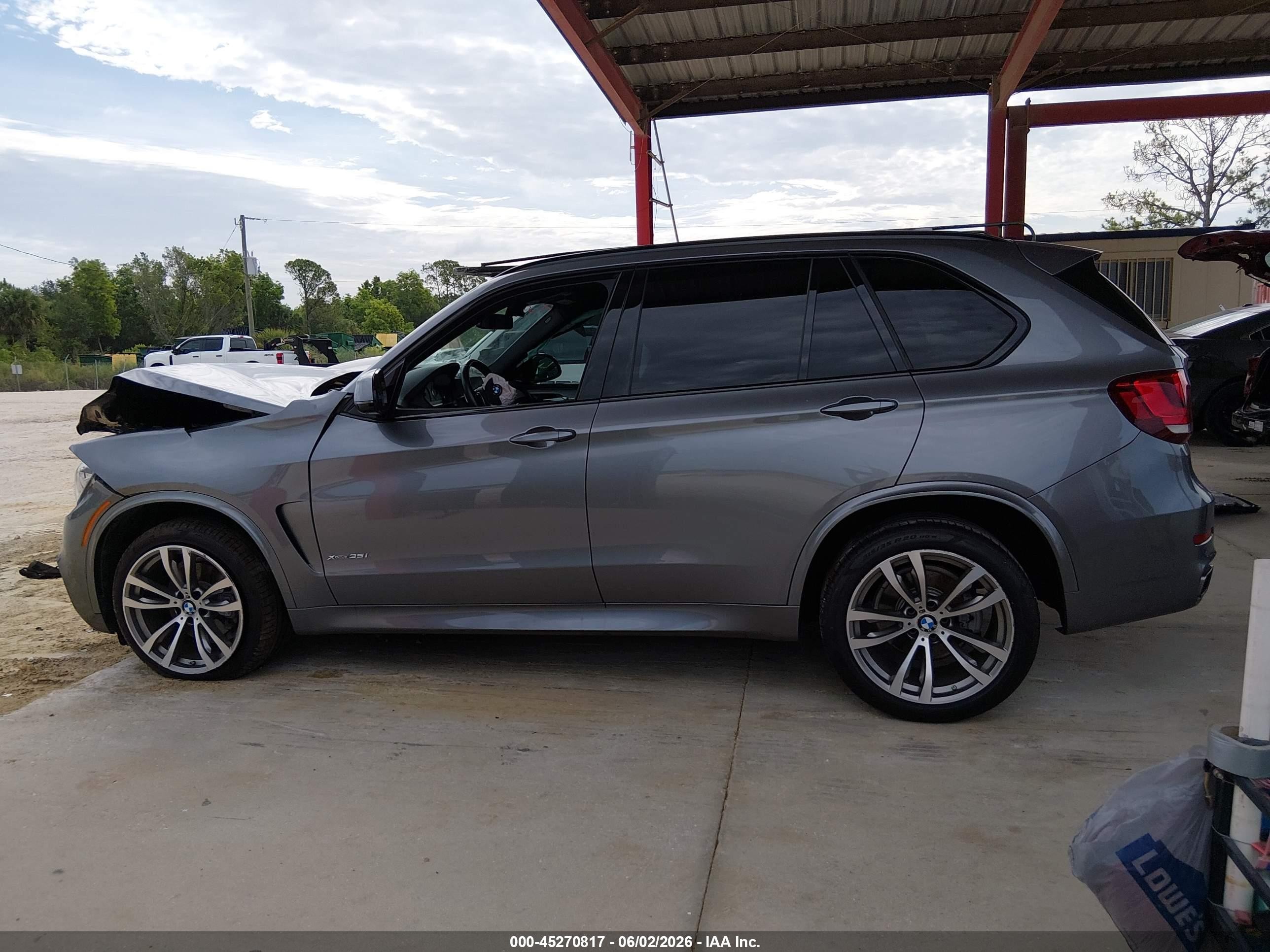 2015 Bmw X5 Xdrive35i Gray vin: 5UXKR0C59F0P11547