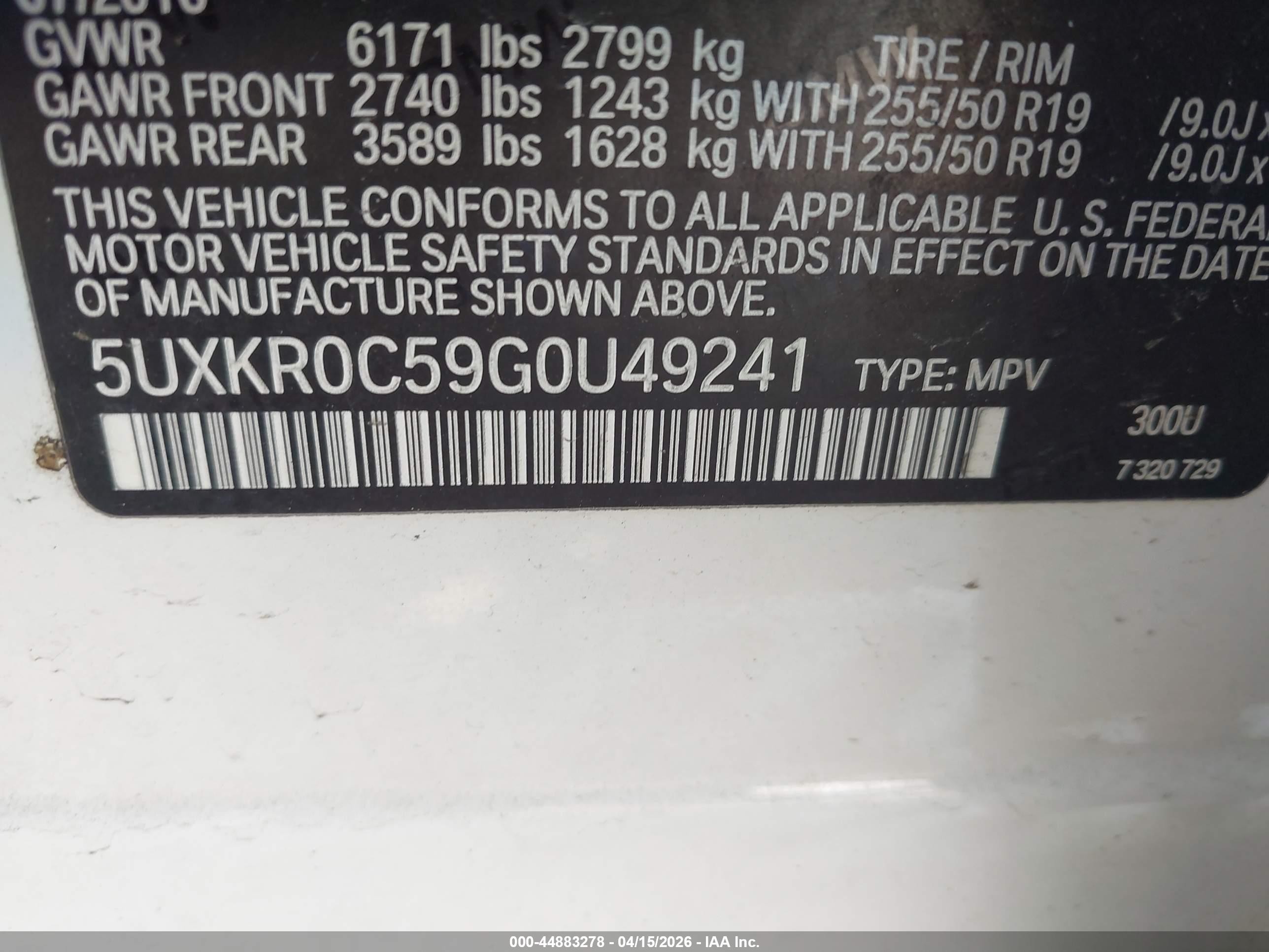 2016 Bmw X5 Xdrive35i White vin: 5UXKR0C59G0U49241