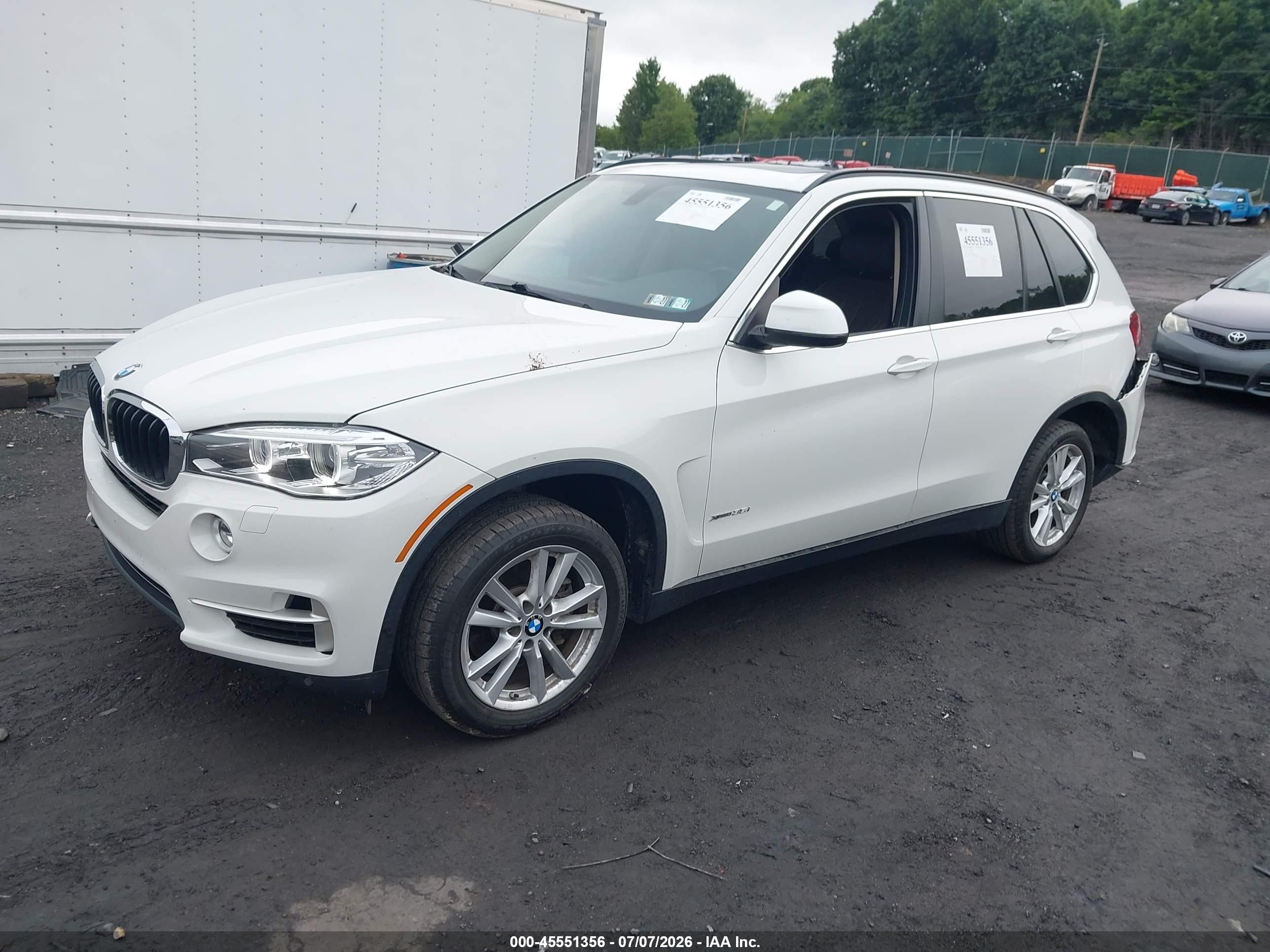 2015 Bmw X5 Xdrive35i White vin: 5UXKR0C5XF0P00783