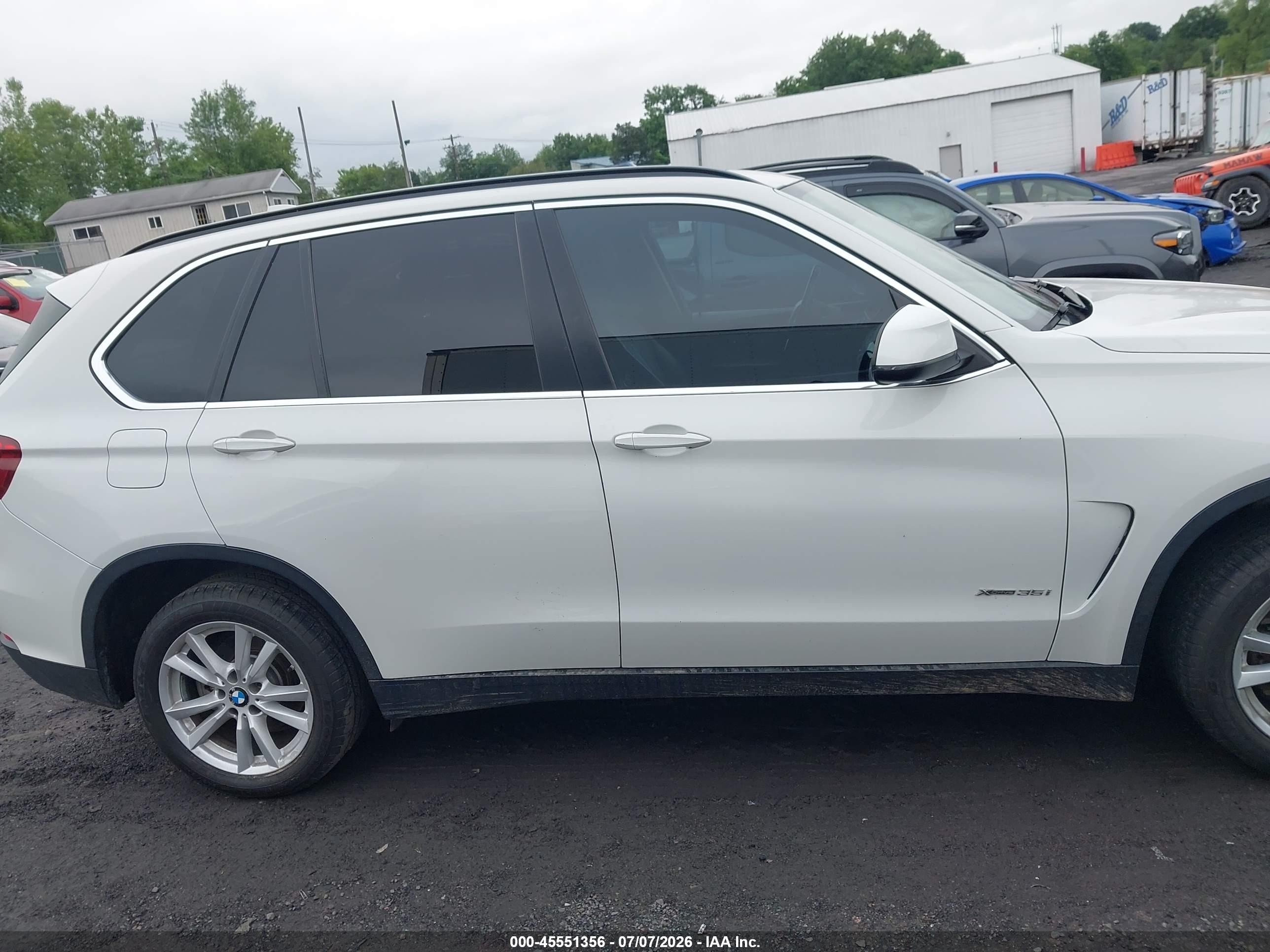 2015 Bmw X5 Xdrive35i White vin: 5UXKR0C5XF0P00783