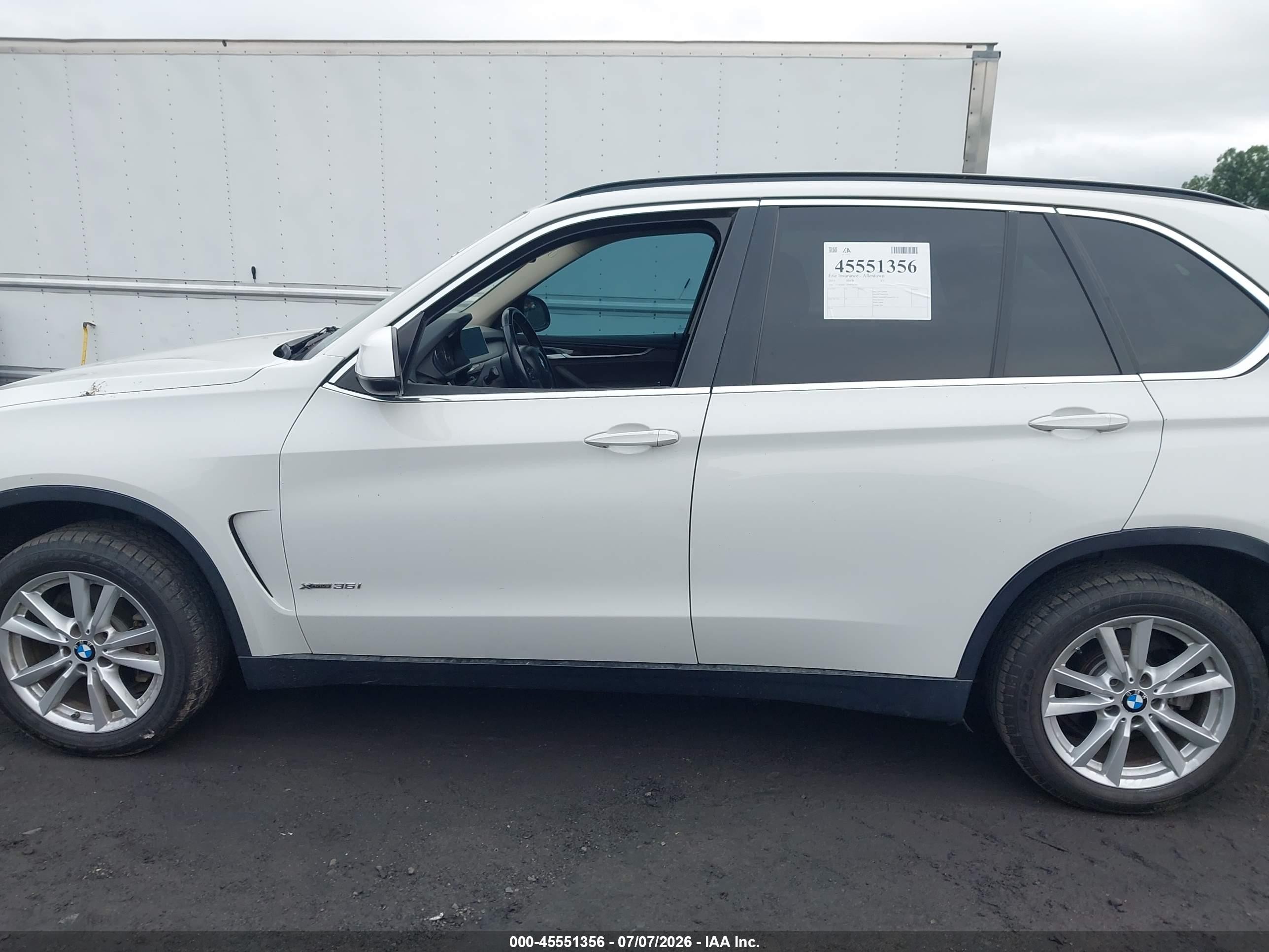 2015 Bmw X5 Xdrive35i White vin: 5UXKR0C5XF0P00783