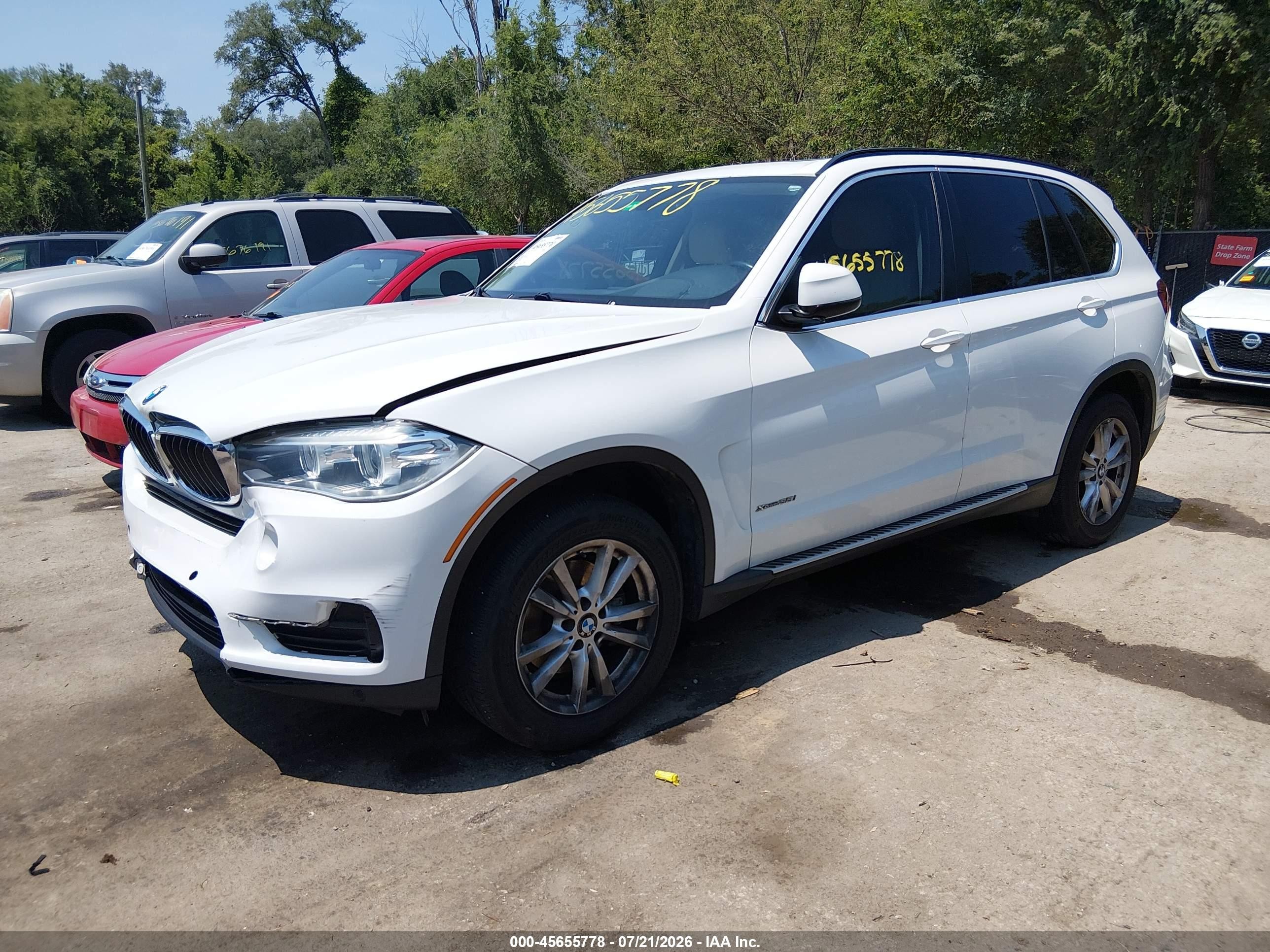 2015 Bmw X5 Xdrive35i White vin: 5UXKR0C5XF0P06275
