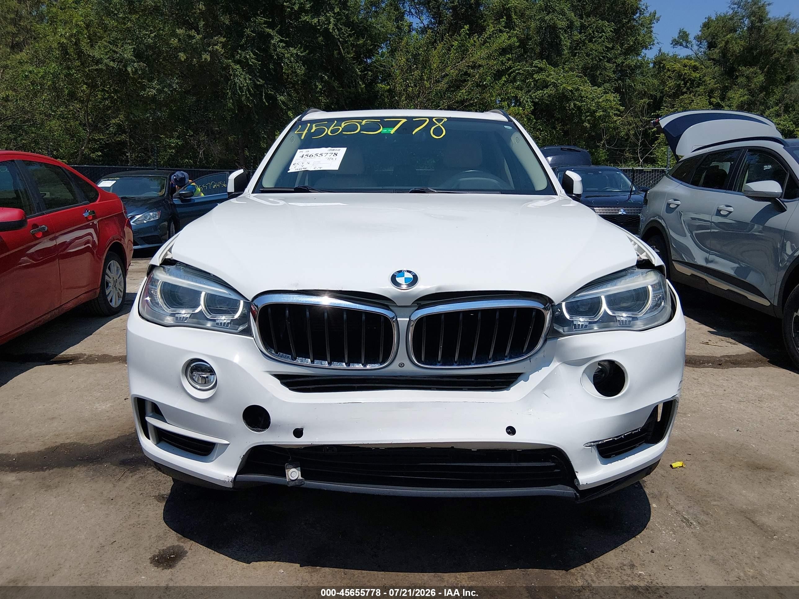 2015 Bmw X5 Xdrive35i White vin: 5UXKR0C5XF0P06275