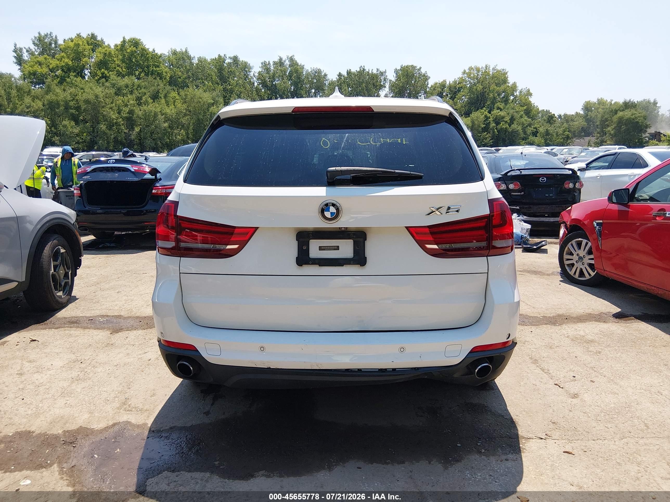 2015 Bmw X5 Xdrive35i White vin: 5UXKR0C5XF0P06275