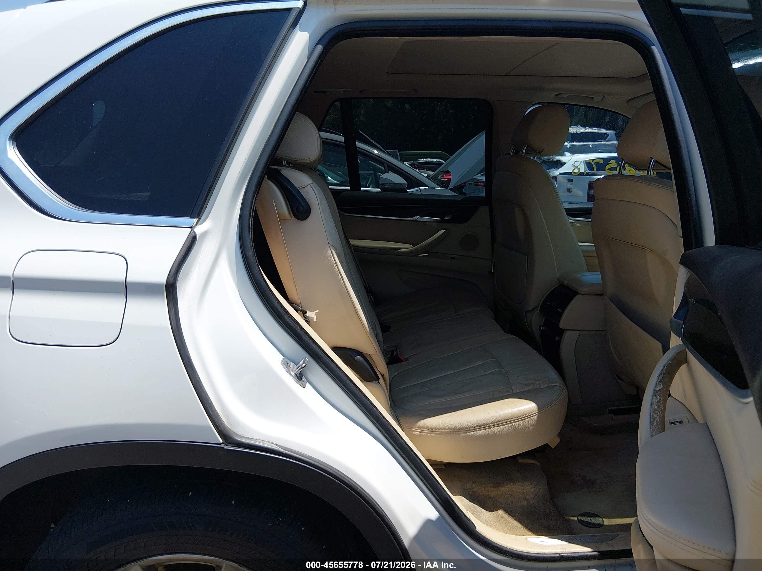 2015 Bmw X5 Xdrive35i White vin: 5UXKR0C5XF0P06275