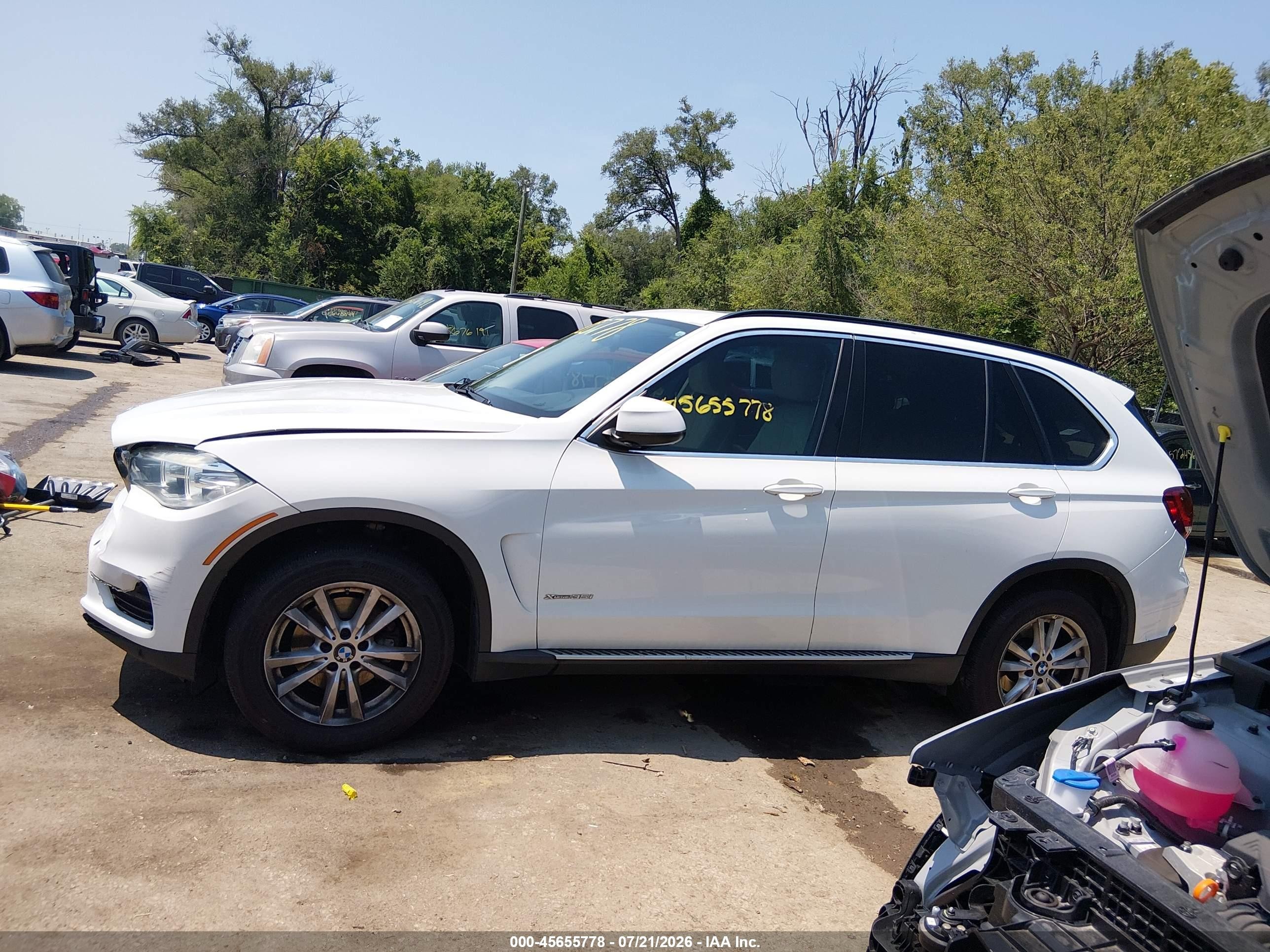 2015 Bmw X5 Xdrive35i White vin: 5UXKR0C5XF0P06275